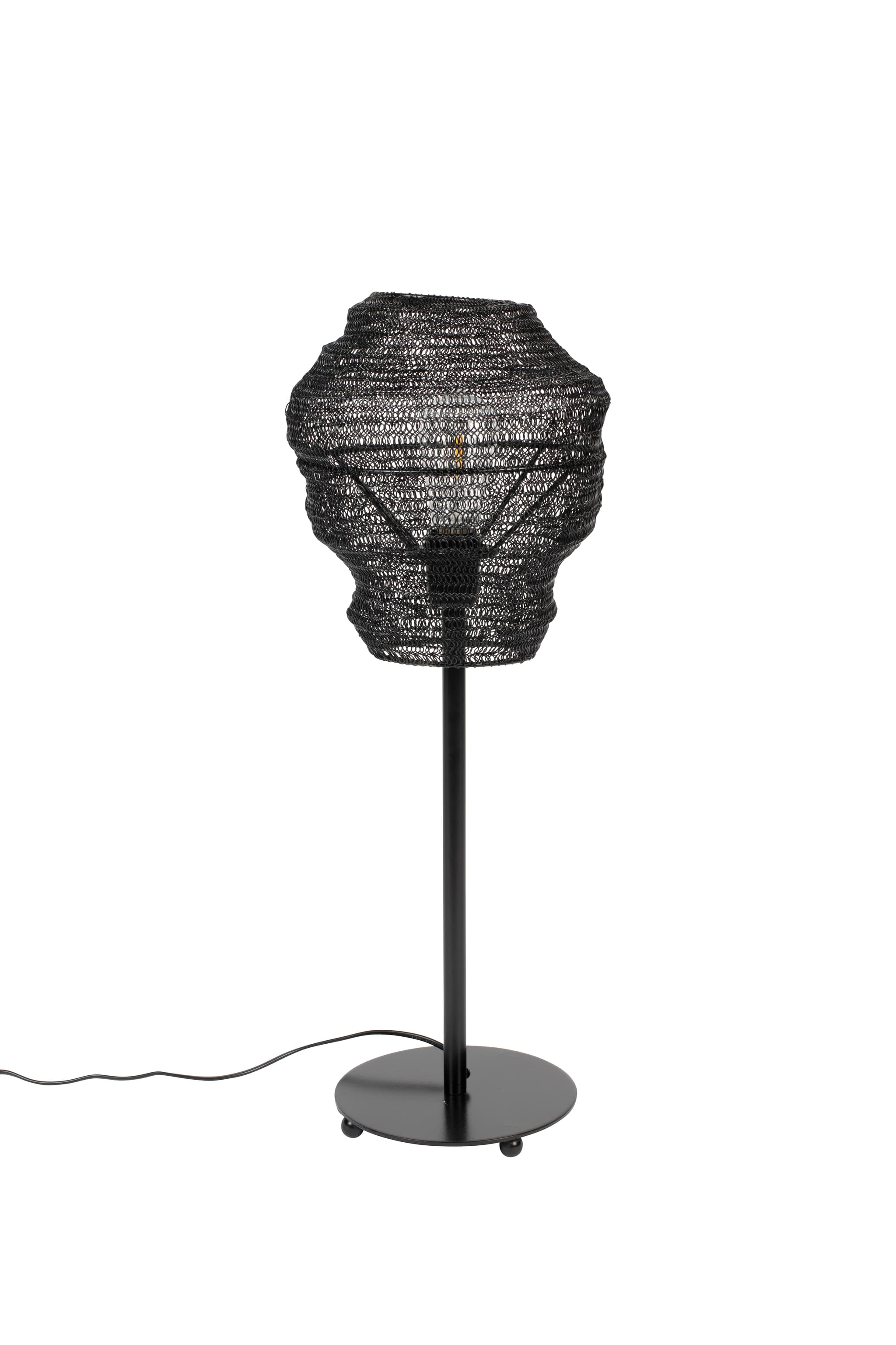 WHITE LABEL LIVING Lena bordslampa - svart metall