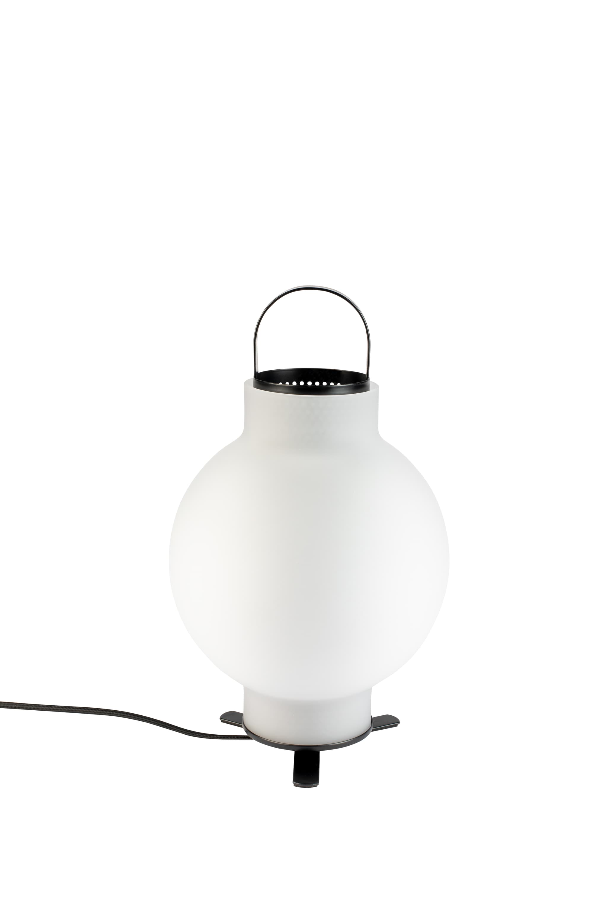 ZUIVER Nomad bordslampa - vitt glas och järn