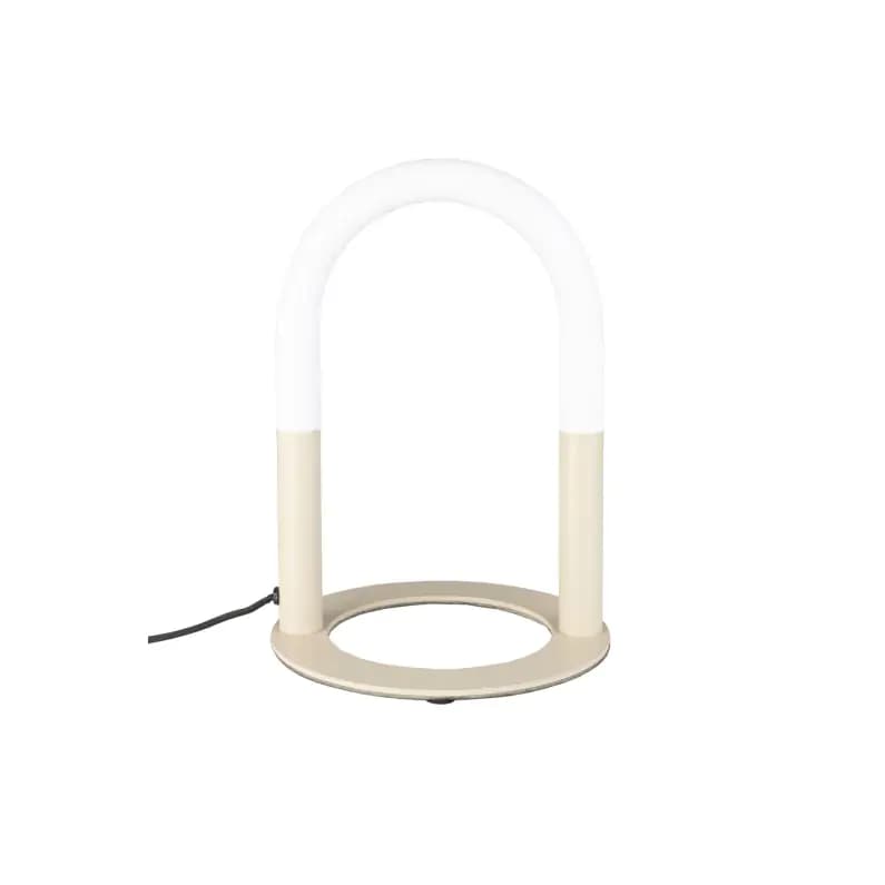 ZUIVER Arch bordslampa - vit akryl och beige metall