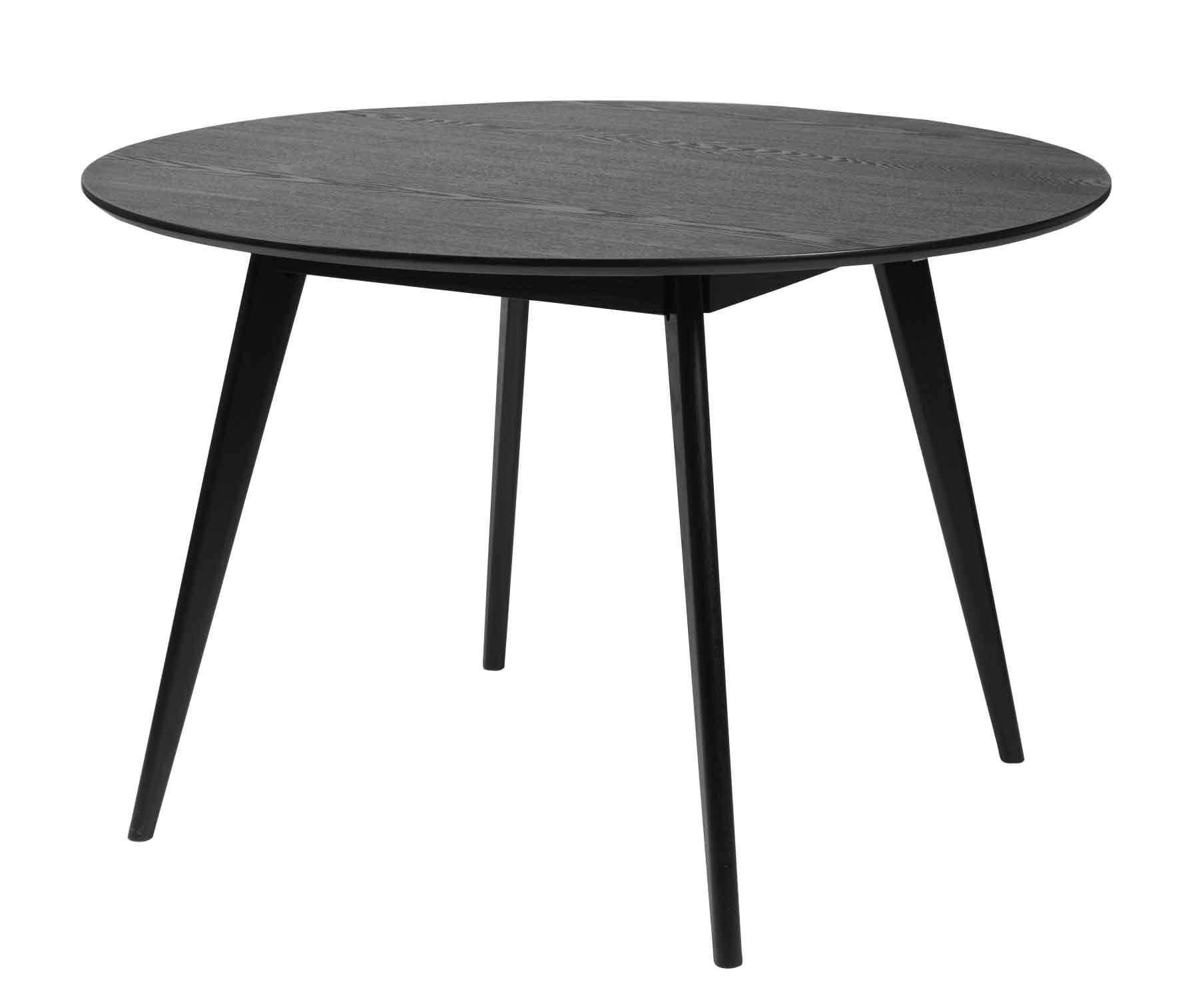 ROWICO Yumi Matbord - Svart Ask, Runt (Ø 115 cm)