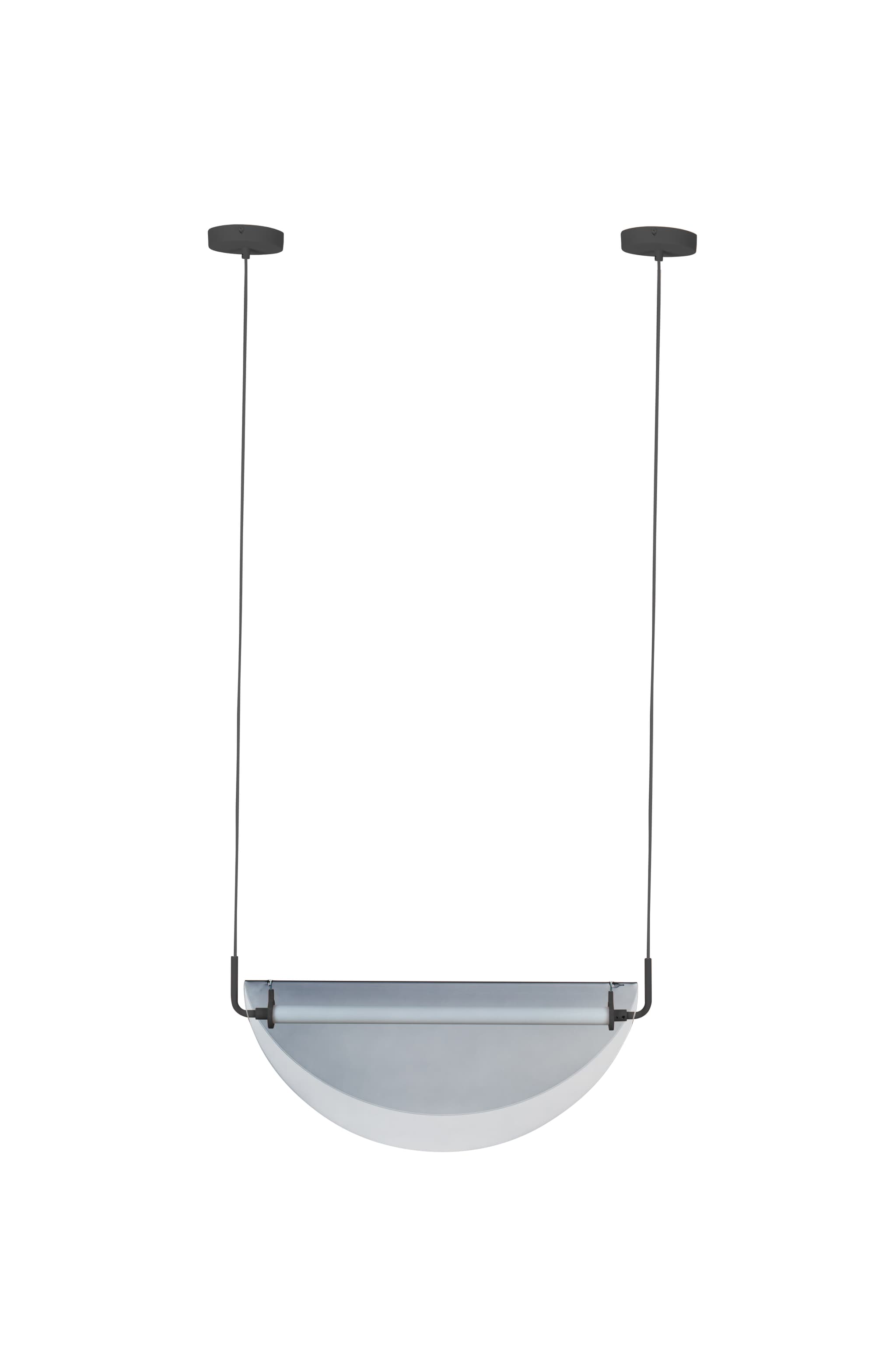 ZUIVER Rani taklampa - rökt glas och järn