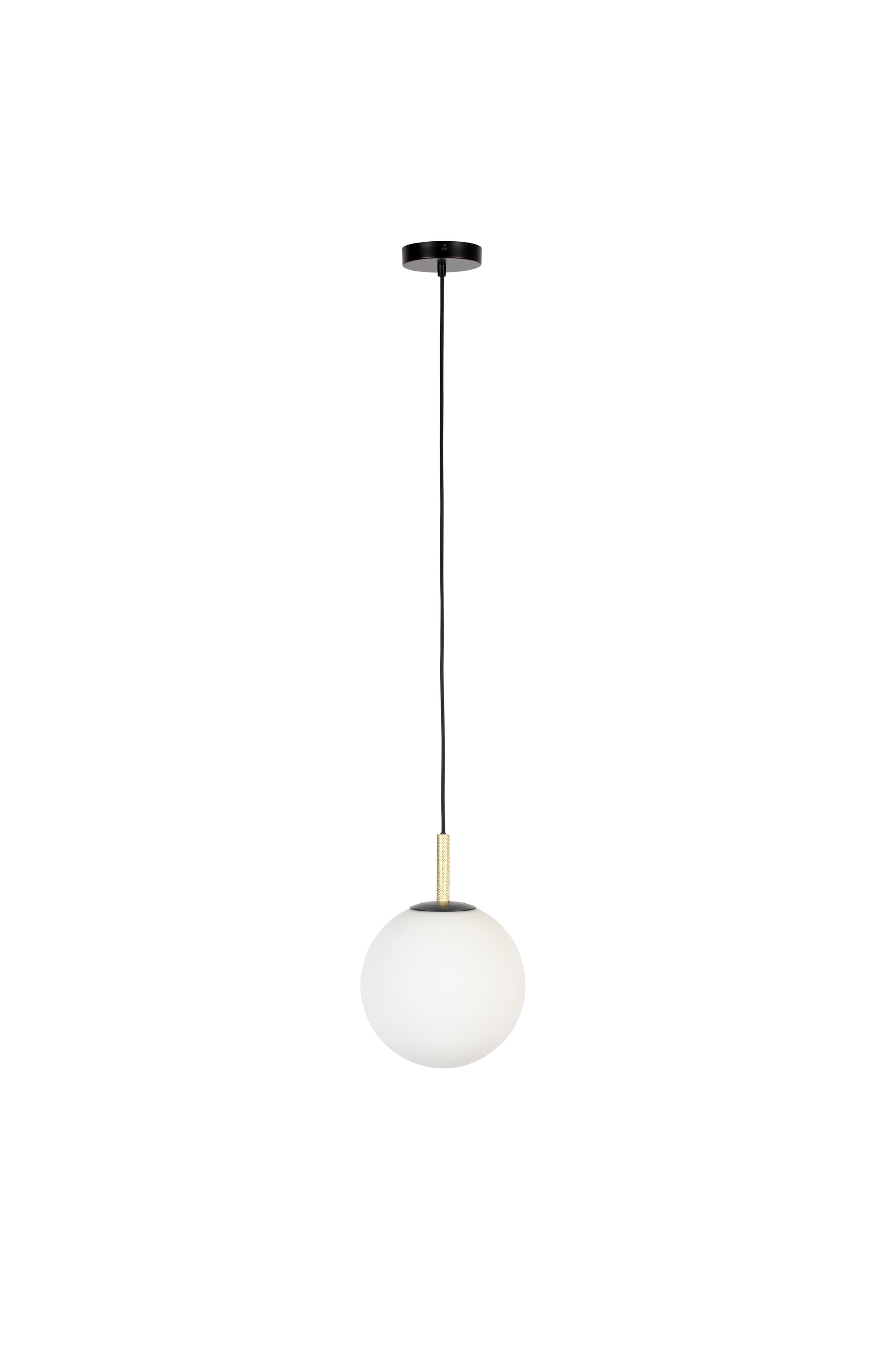 ZUIVER Orion taklampa 25 - opalglas och svart metall