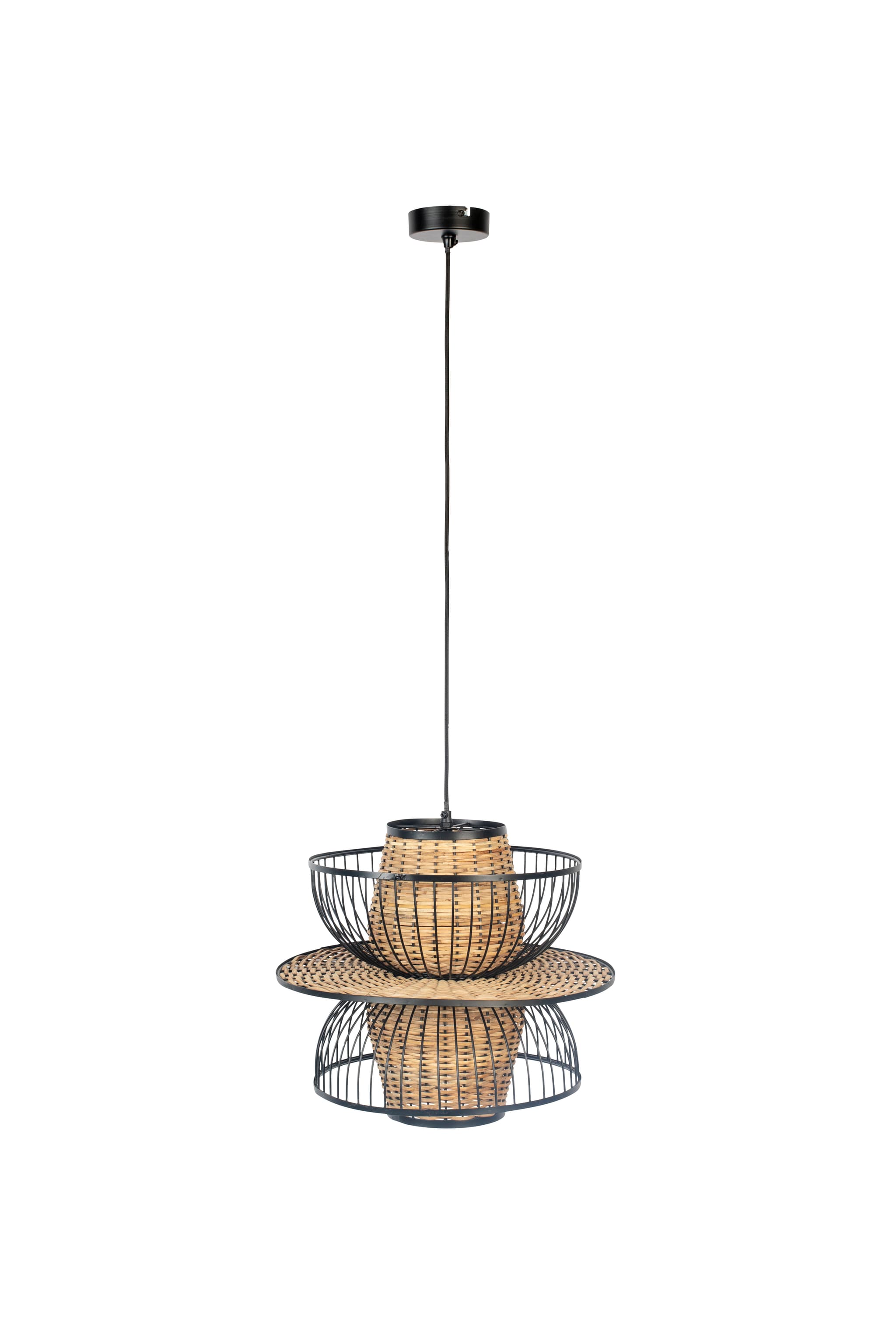 WHITE LABEL LIVING Carmen L taklampa - svart metall