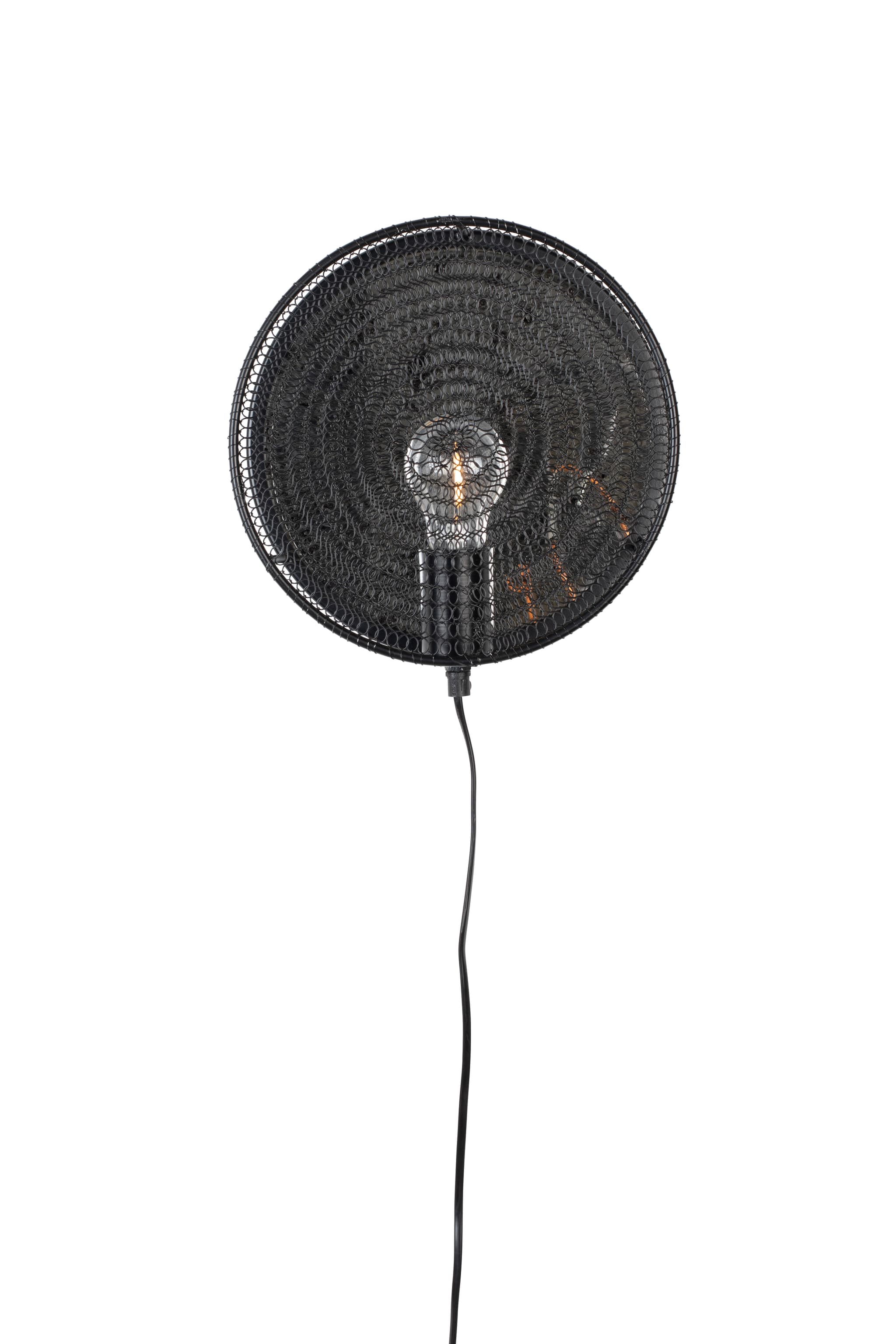 WHITE LABEL LIVING Lea Svart vägglampa - svart metall