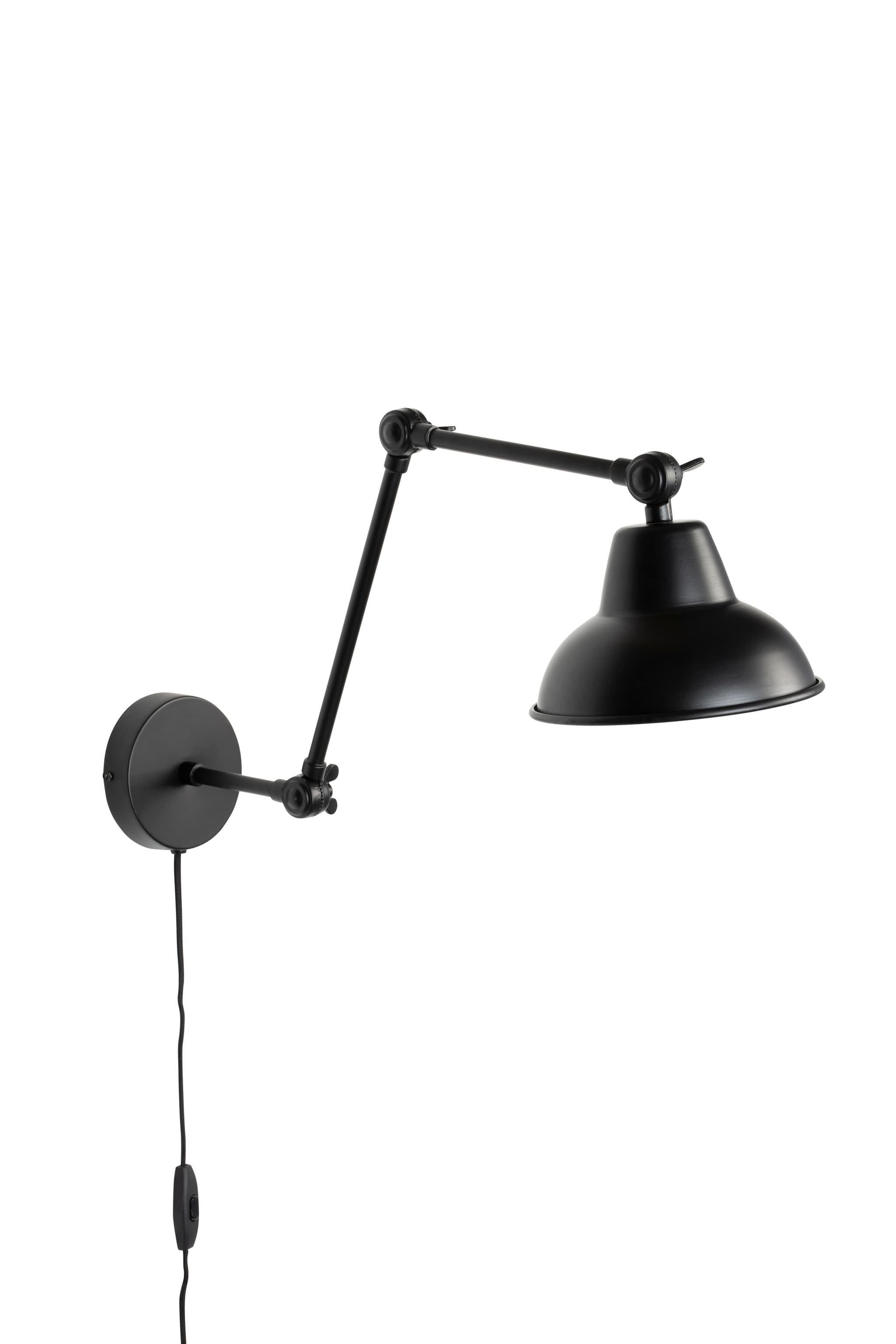 WHITE LABEL LIVING Xavi Svart vägglampa - svart järn
