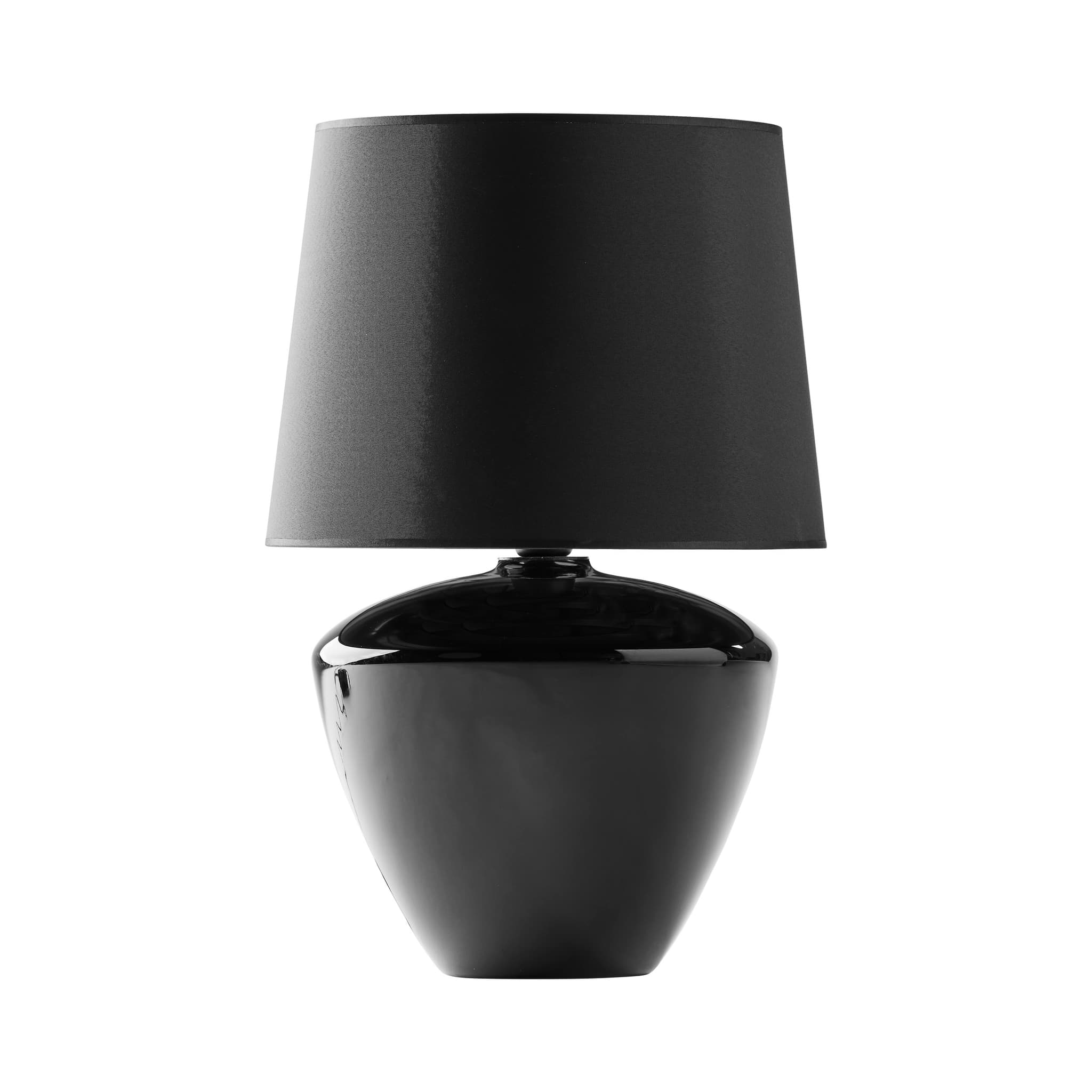 TK Fiord bordslampa - svart tyg, glas och metall