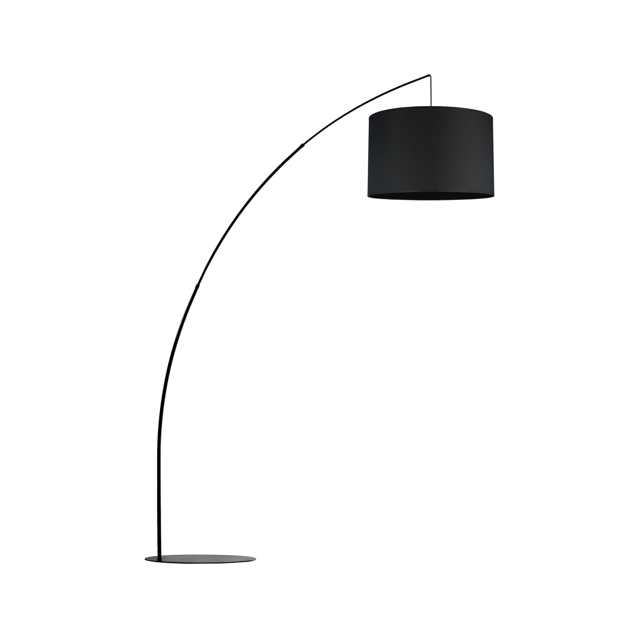 TK Moby golvlampa - svart tyg och svart metall