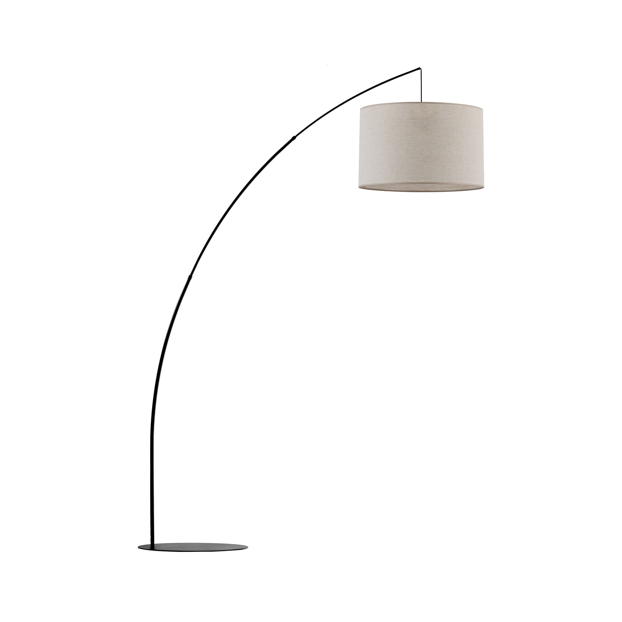 TK Moby golvlampa - naturlinne och svart metall