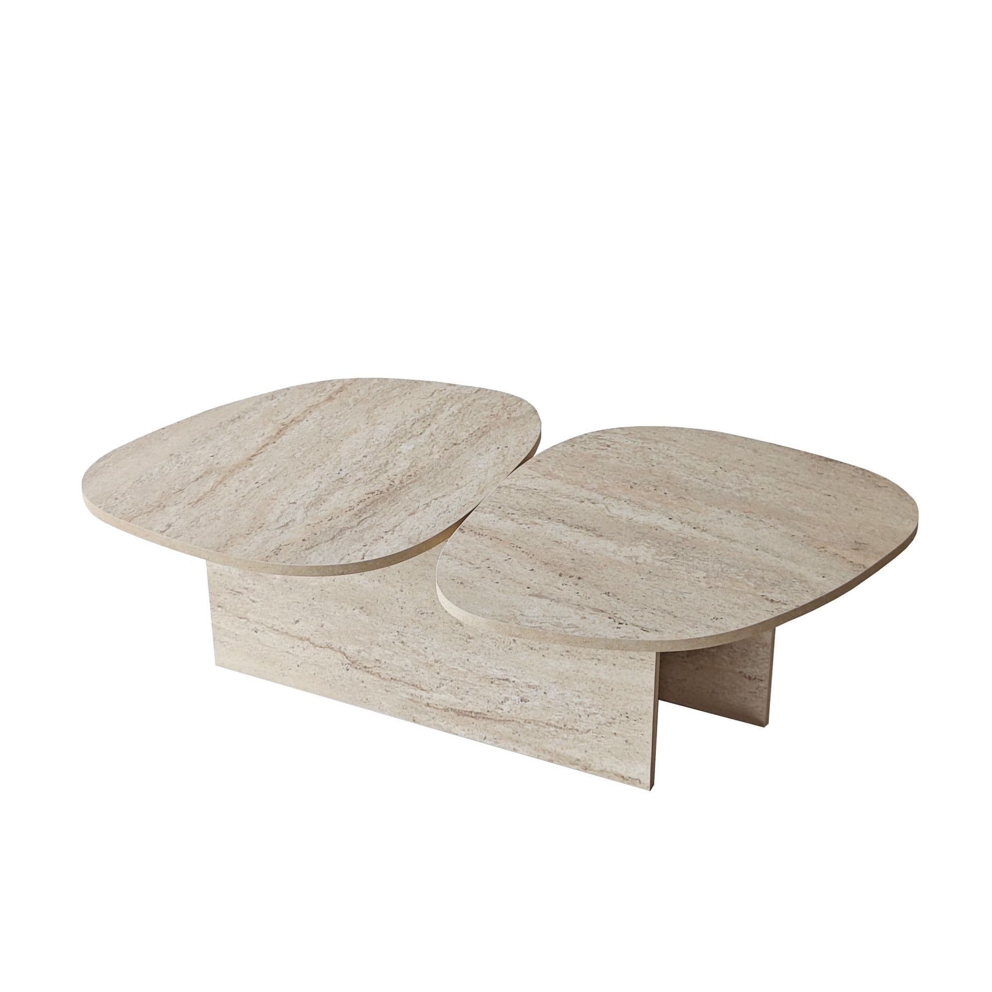 NORDVÄRK Stone - Travertin soffbord