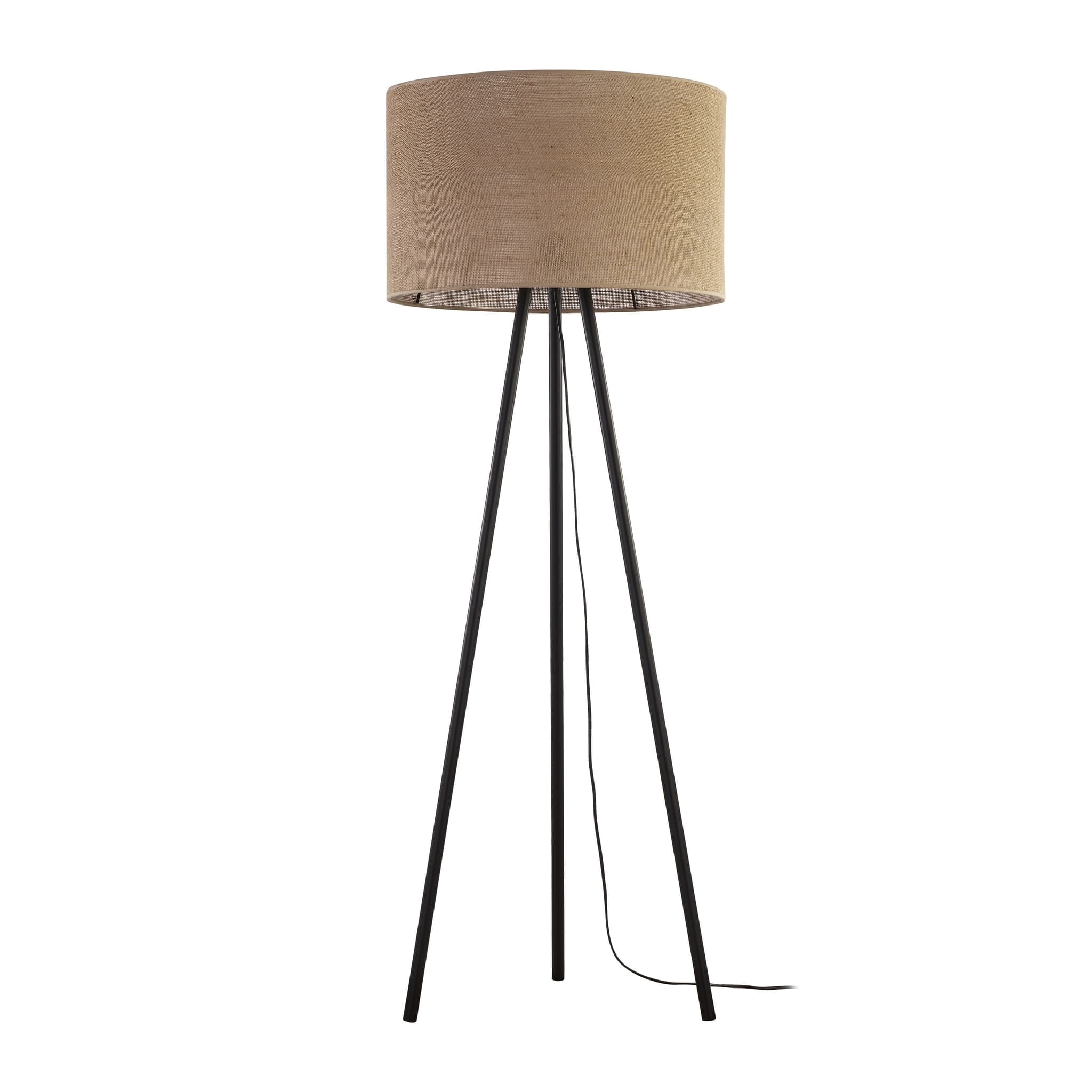 TK Jute golvlampa - naturjute och svart metall