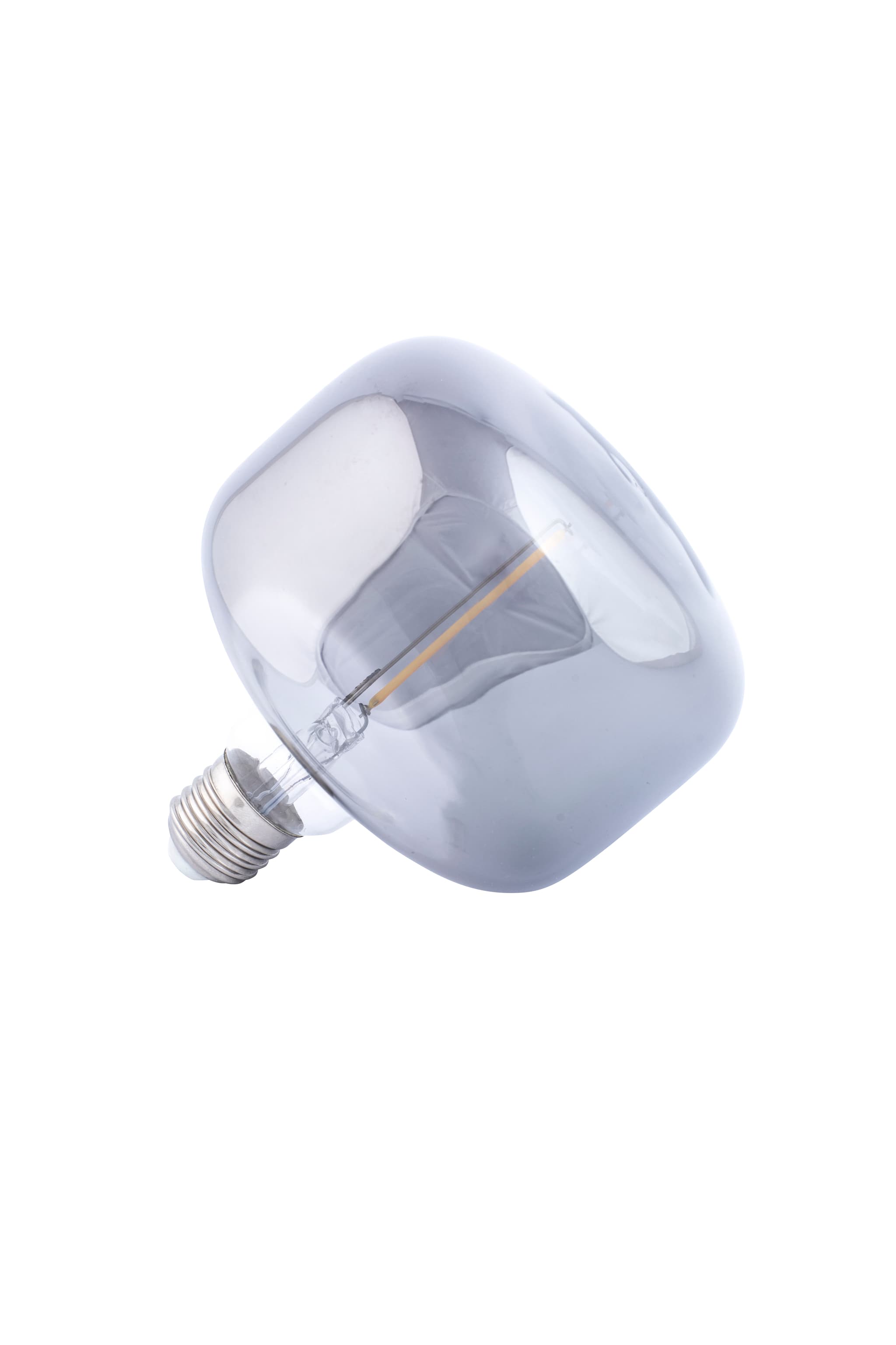 ZUIVER Disig bred glödlampa - rökt glas