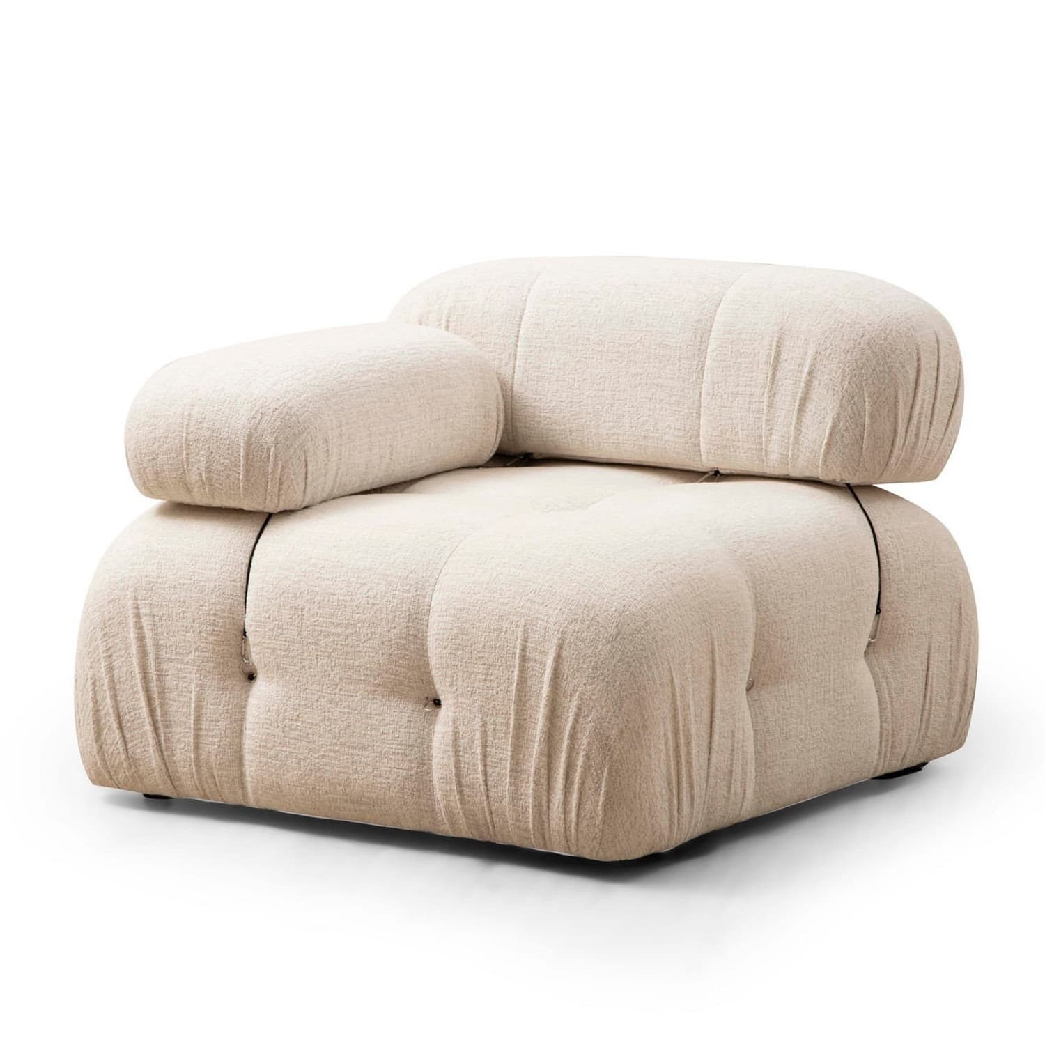 NORDVÄRK Bubble L1 - Cream Bouclette 1-sits soffa