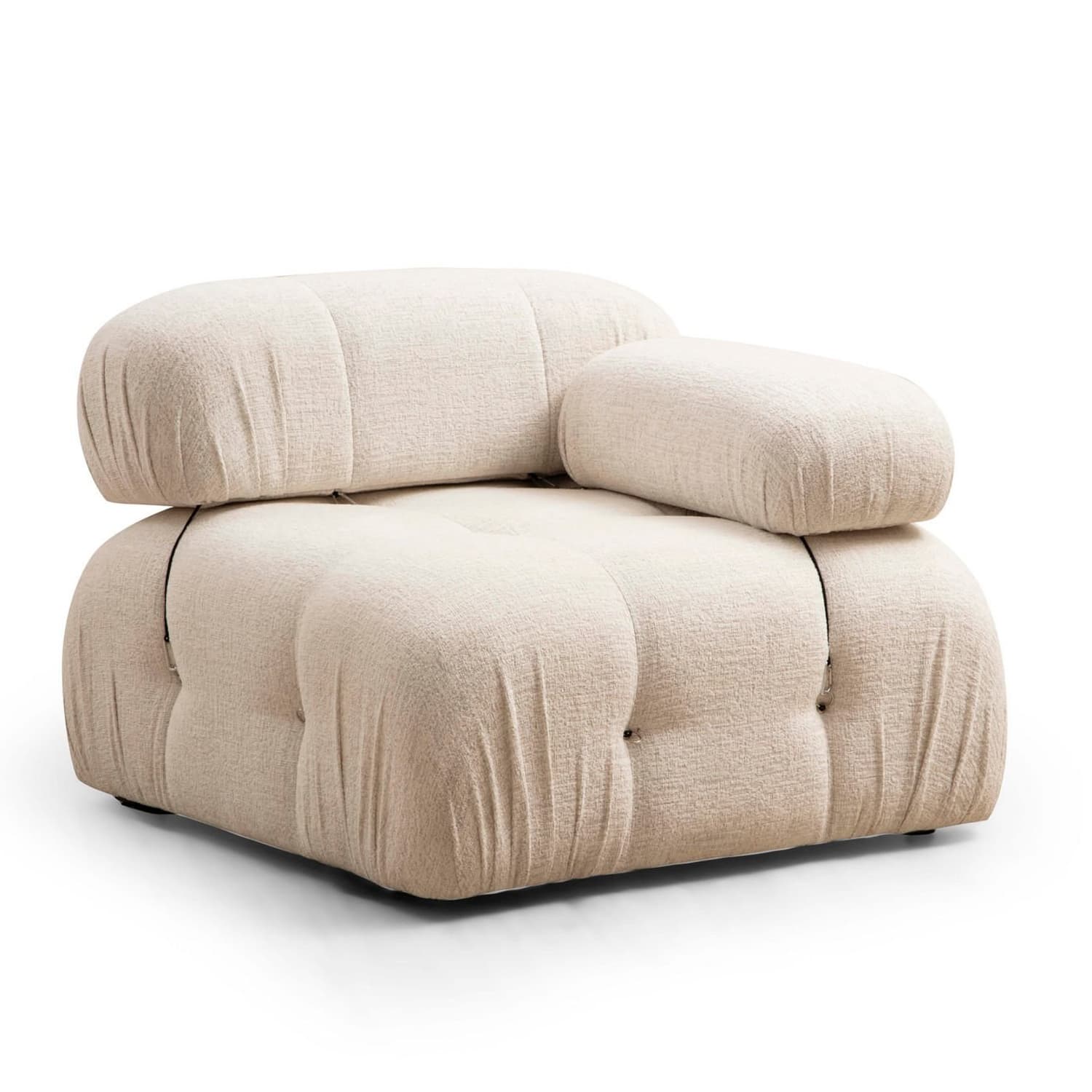 NORDVÄRK Bubble 1R - Cream Bouclette 1-sits soffa