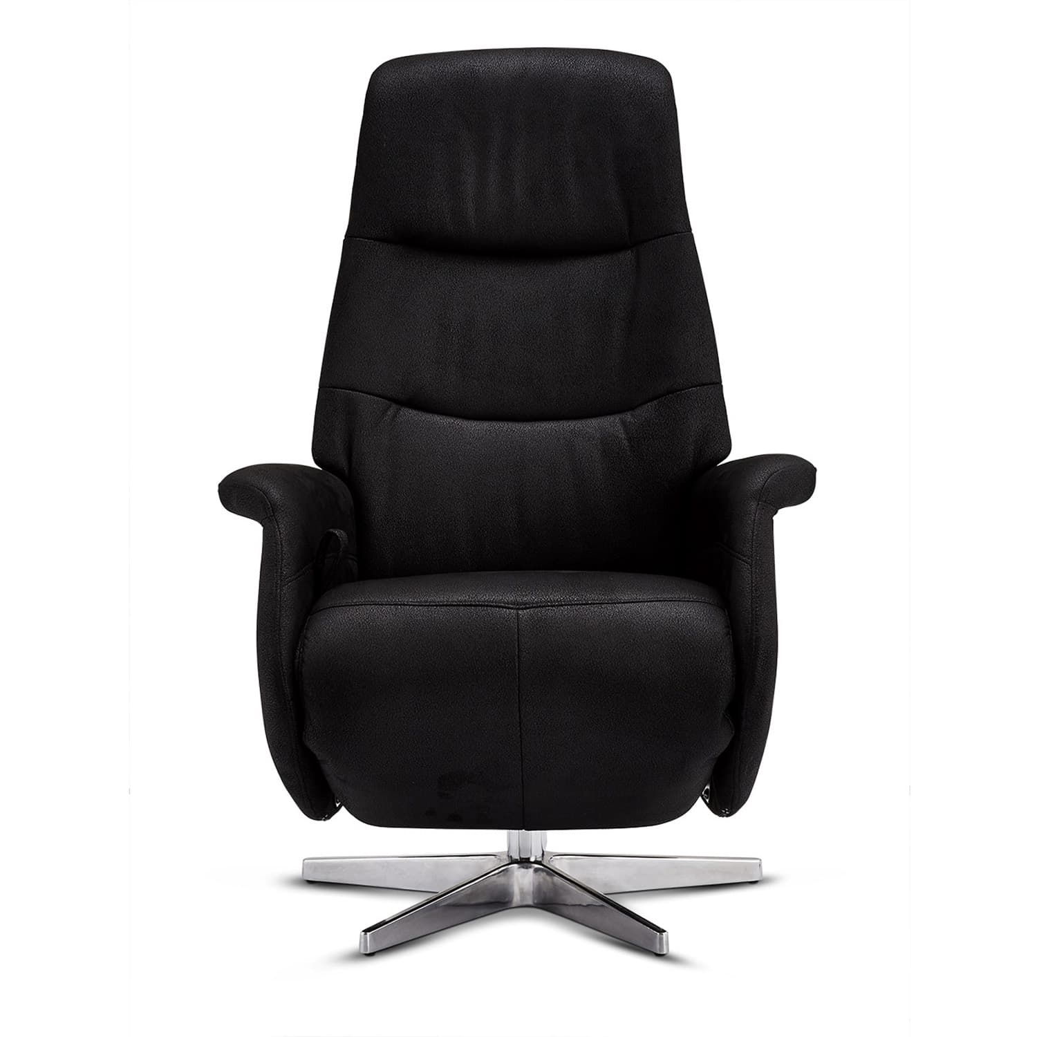 Delta Recliner med Armstöd - Svart Tyg och Metall