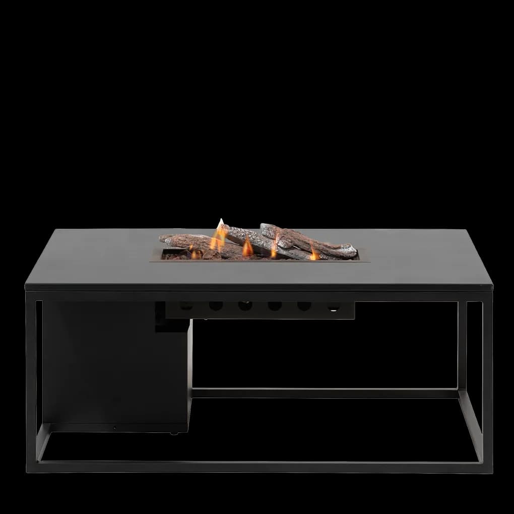 COSI FIRES Cosiloft 120 lounge eldbord, rektangulärt - svart aluminium (120x80)