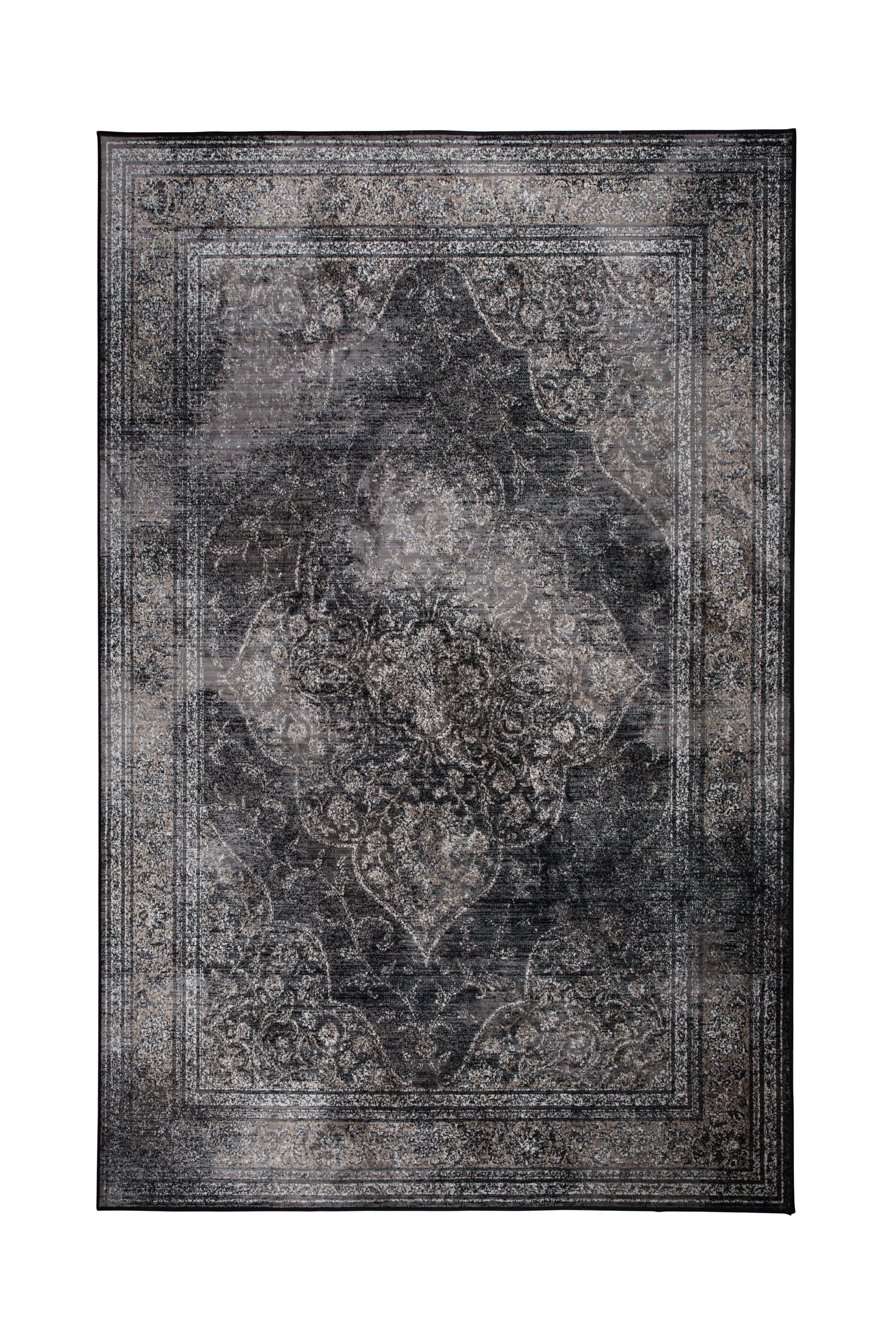 DUTCHBONE Robust matta, rektangulär - svart bomull, polyester, viskos (170X240)