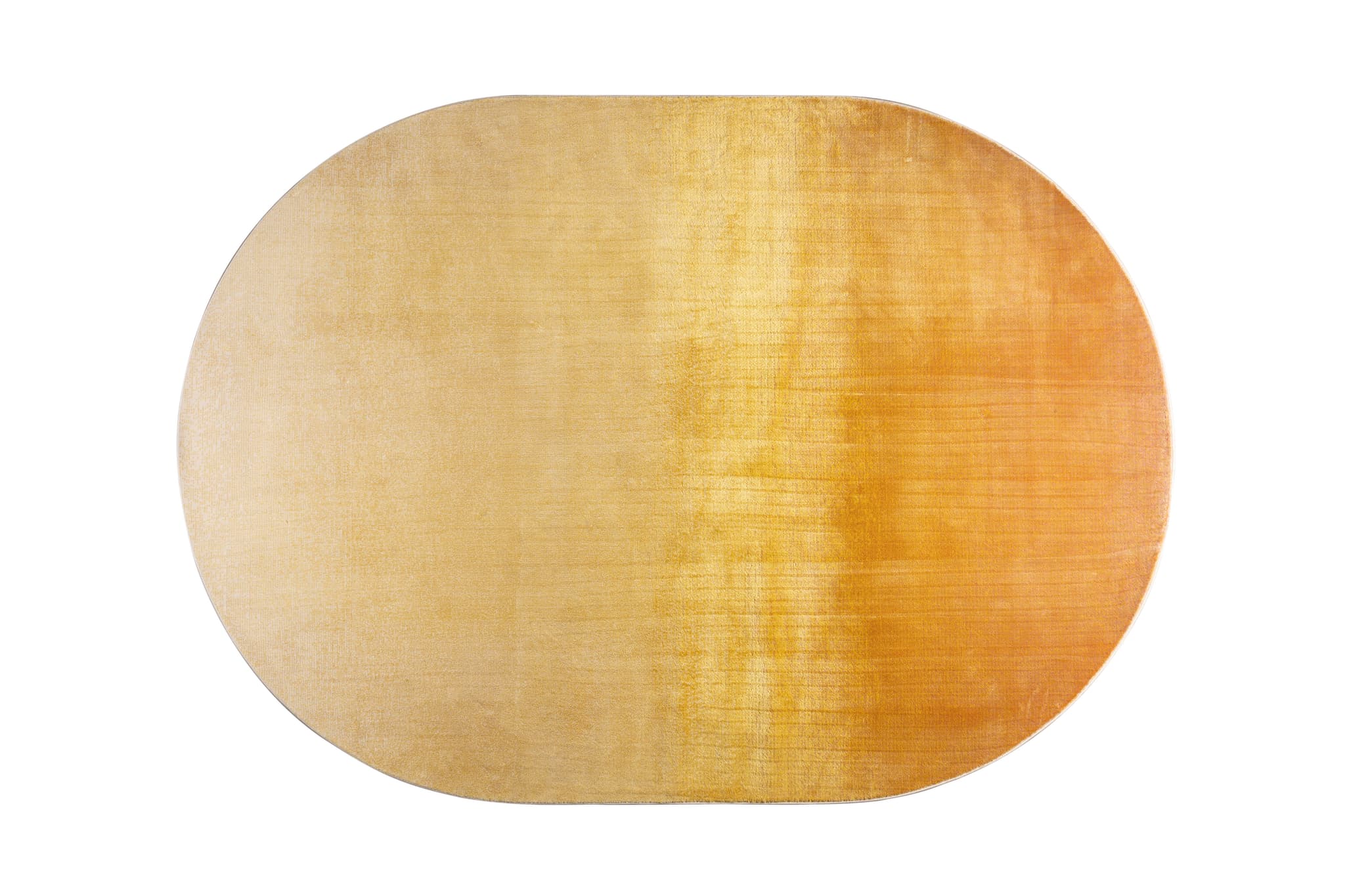 ZUIVER Sunset matta, oval - gul polyester (160x230)