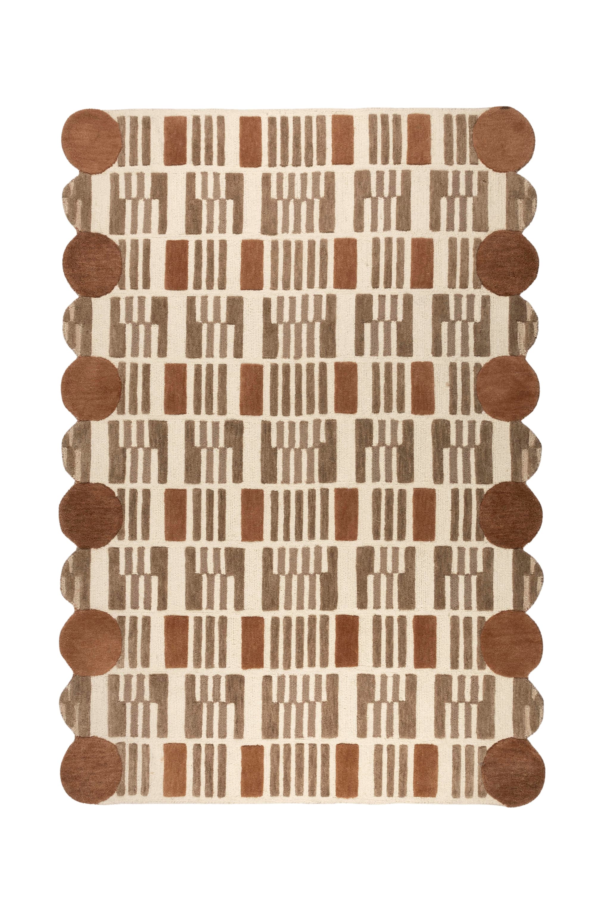 WHITE LABEL LIVING Mundra matta, rektangulär - beige ull (160x230)