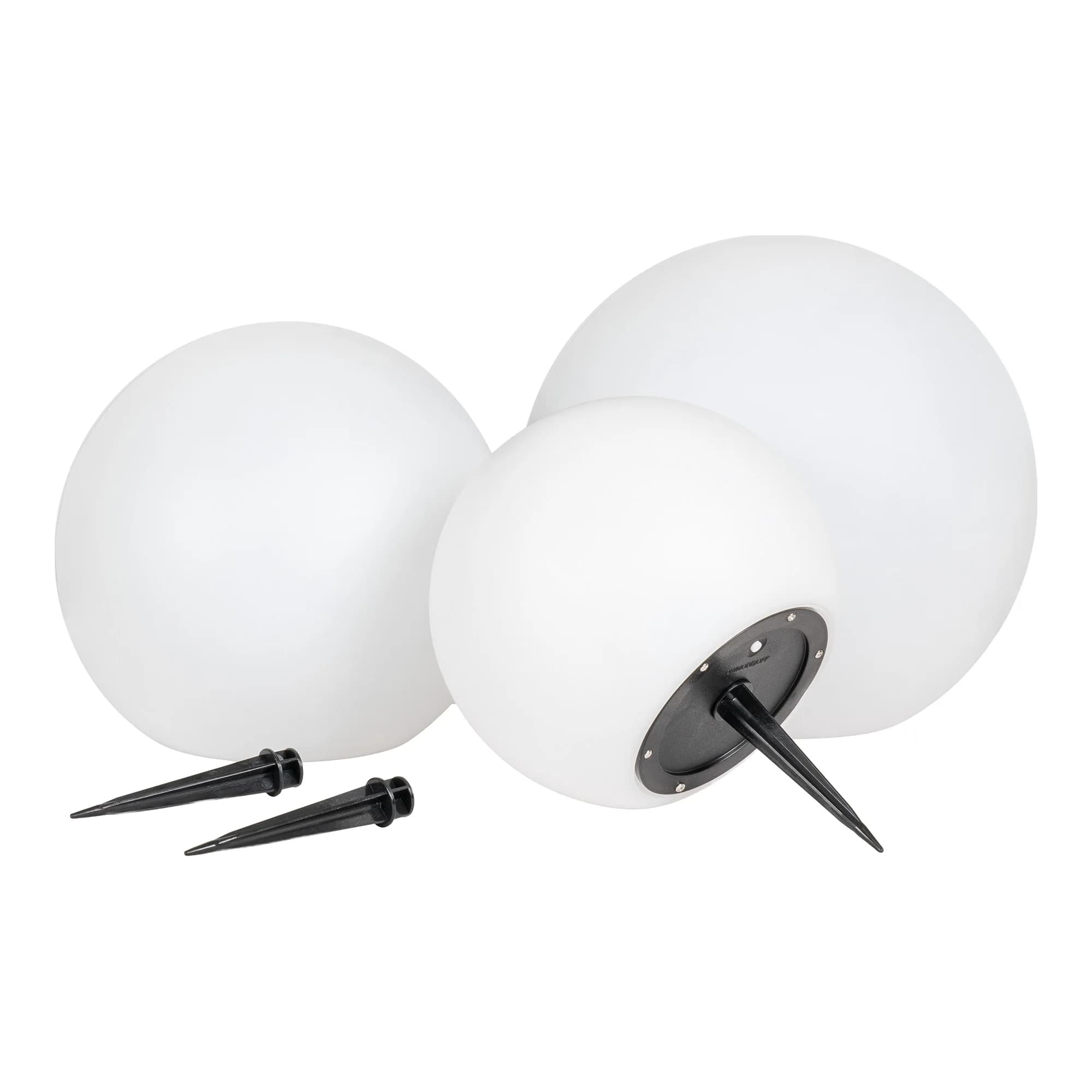 HOUSE NORDIC Lifton LED-lampa, med integrerade solceller - vit polypropen (set med 3)