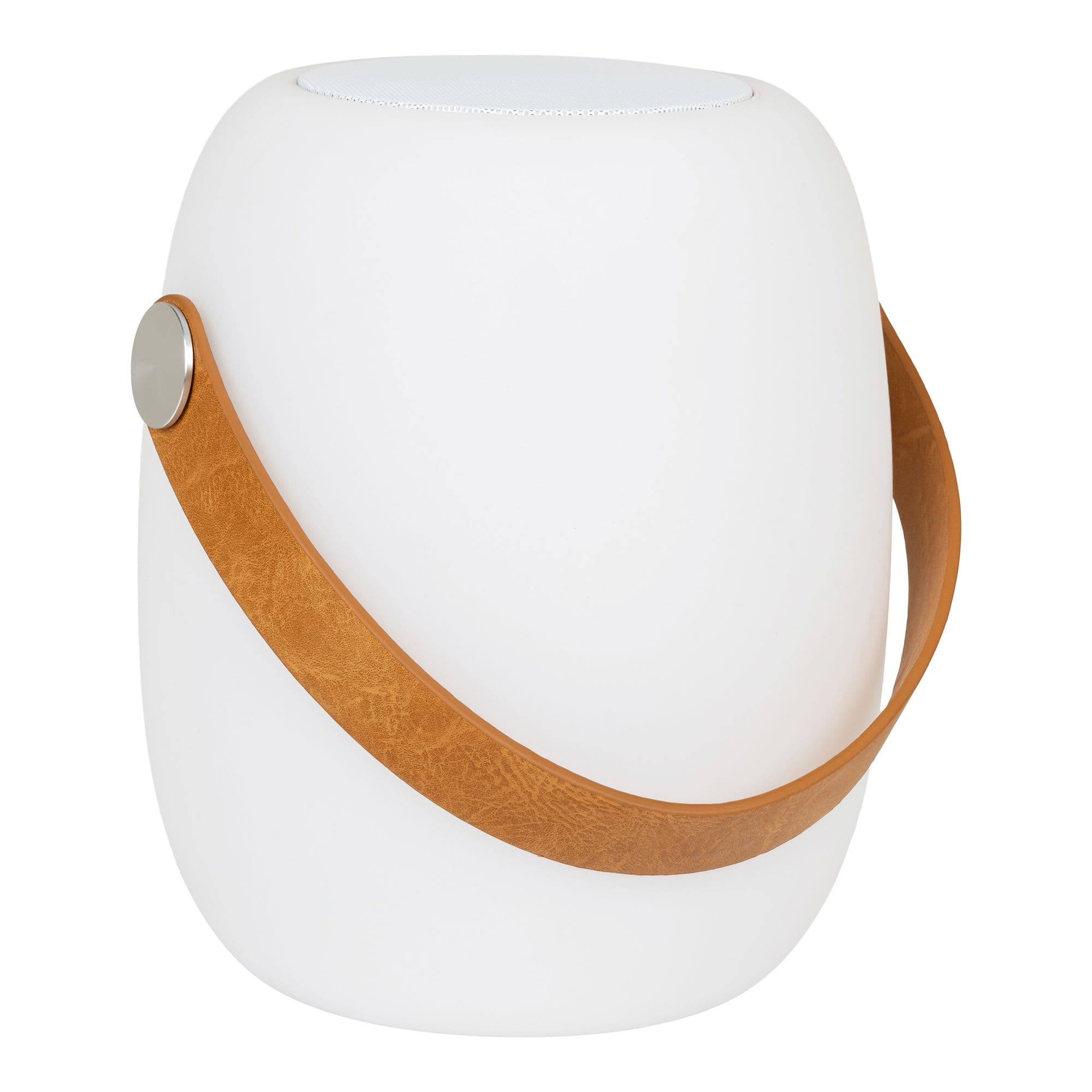 HOUSE NORDIC Cardiff LED-lampa - Lampa med läderrem, bluetooth-högtalare, laddningsbar, vit