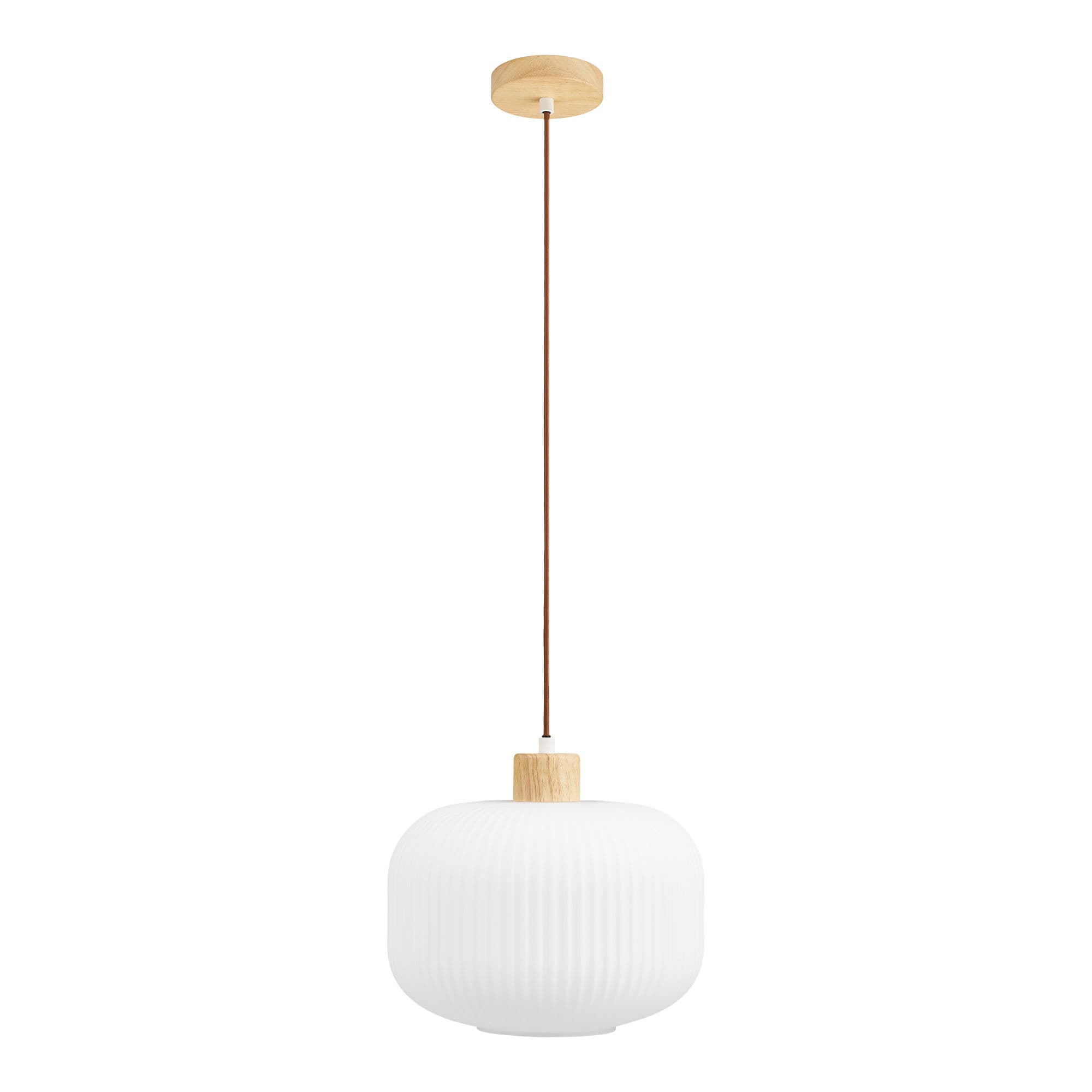 HOUSE NORDIC Argalo taklampa - vitt glas och trä (H:26)