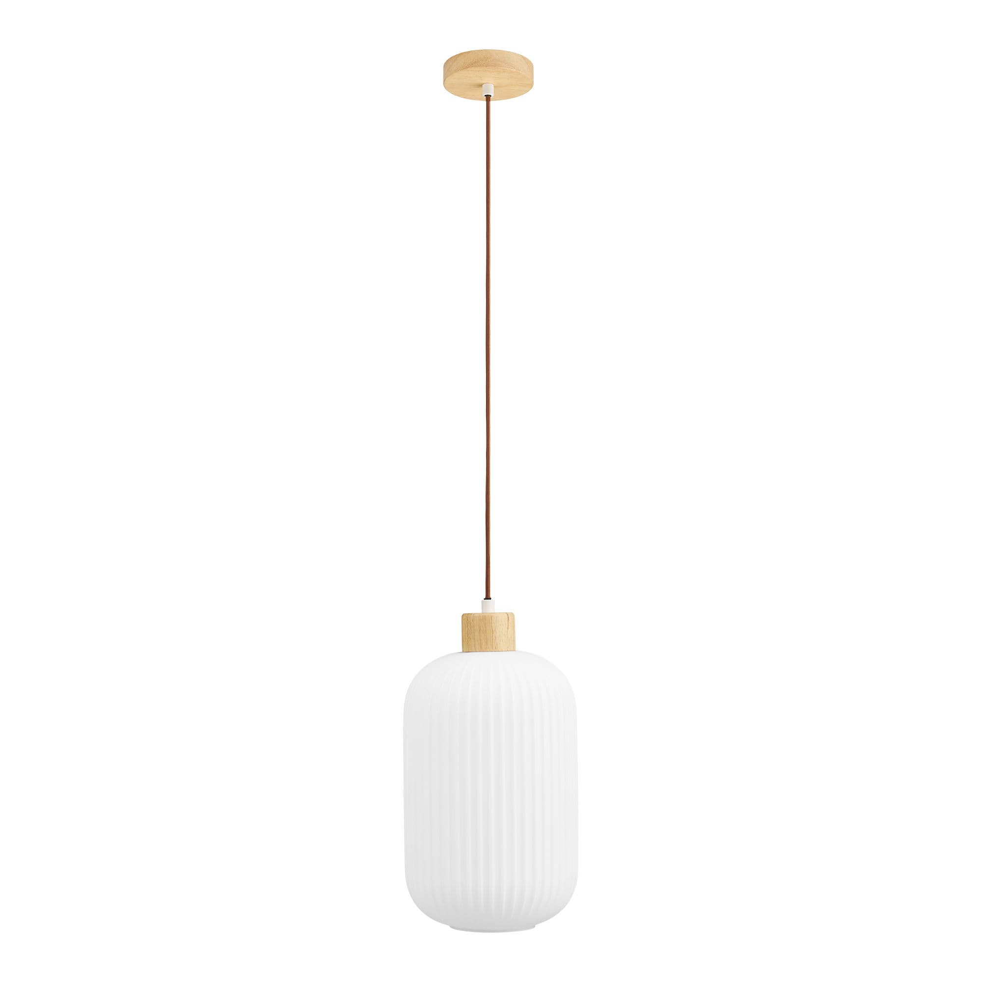 HOUSE NORDIC Argalo taklampa - vitt glas och trä (H:38)
