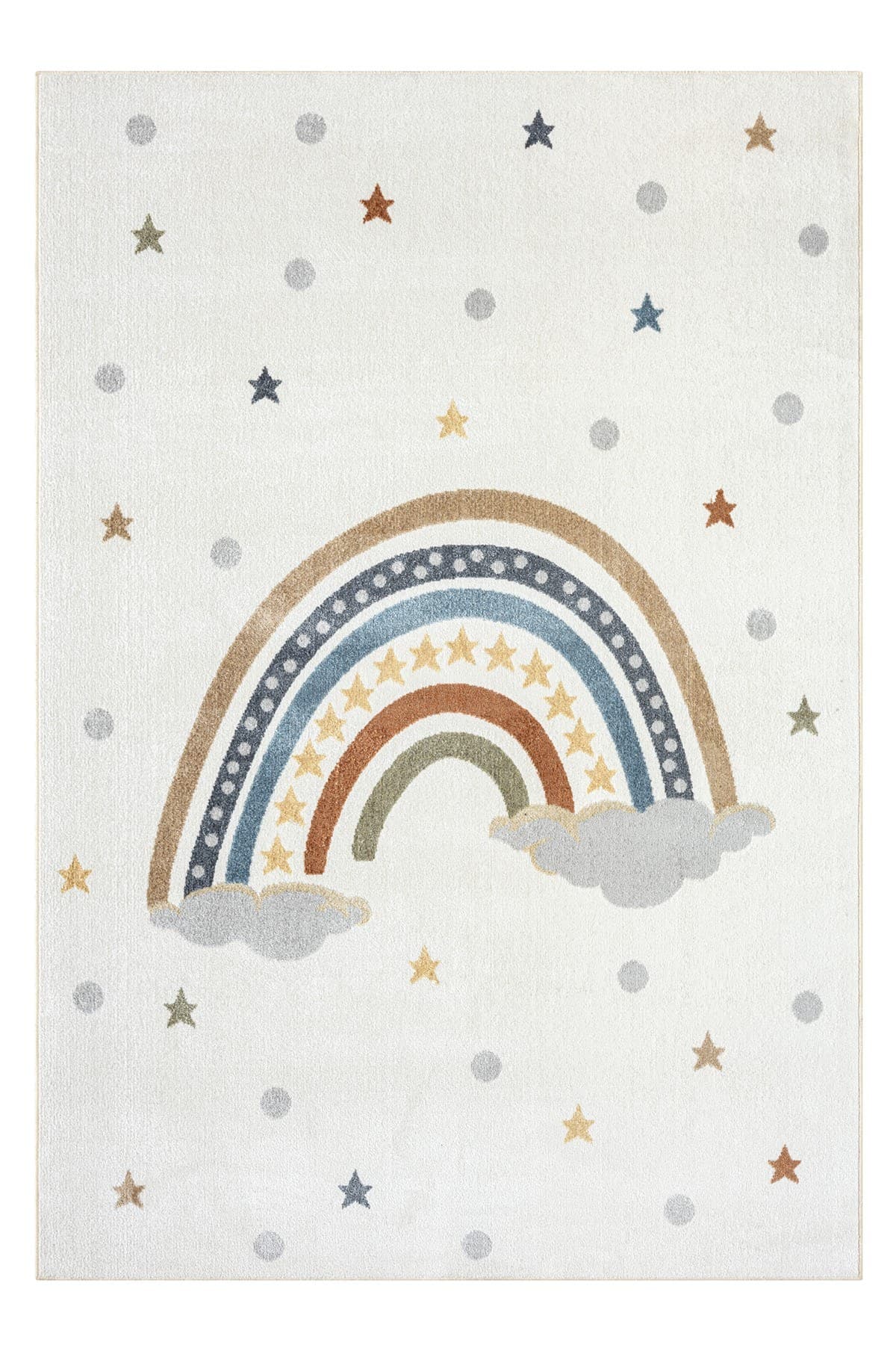 TEPPI Bohem Kids Rainbow matta för barn, rektangulär - flerfärgad polyester (140x200)