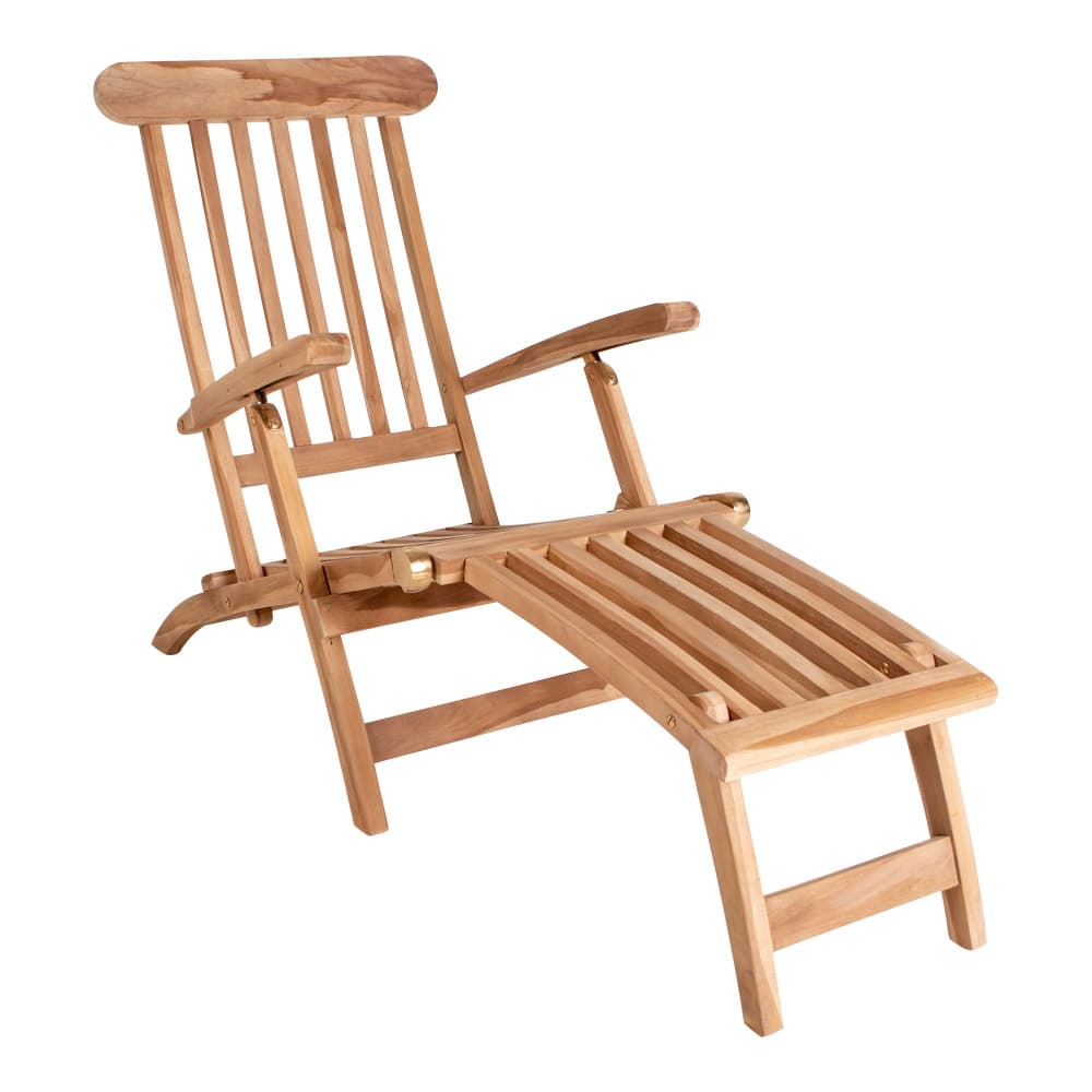 HOUSE NORDIC Arrecife solstol i teak - naturlig teak, med armstöd
