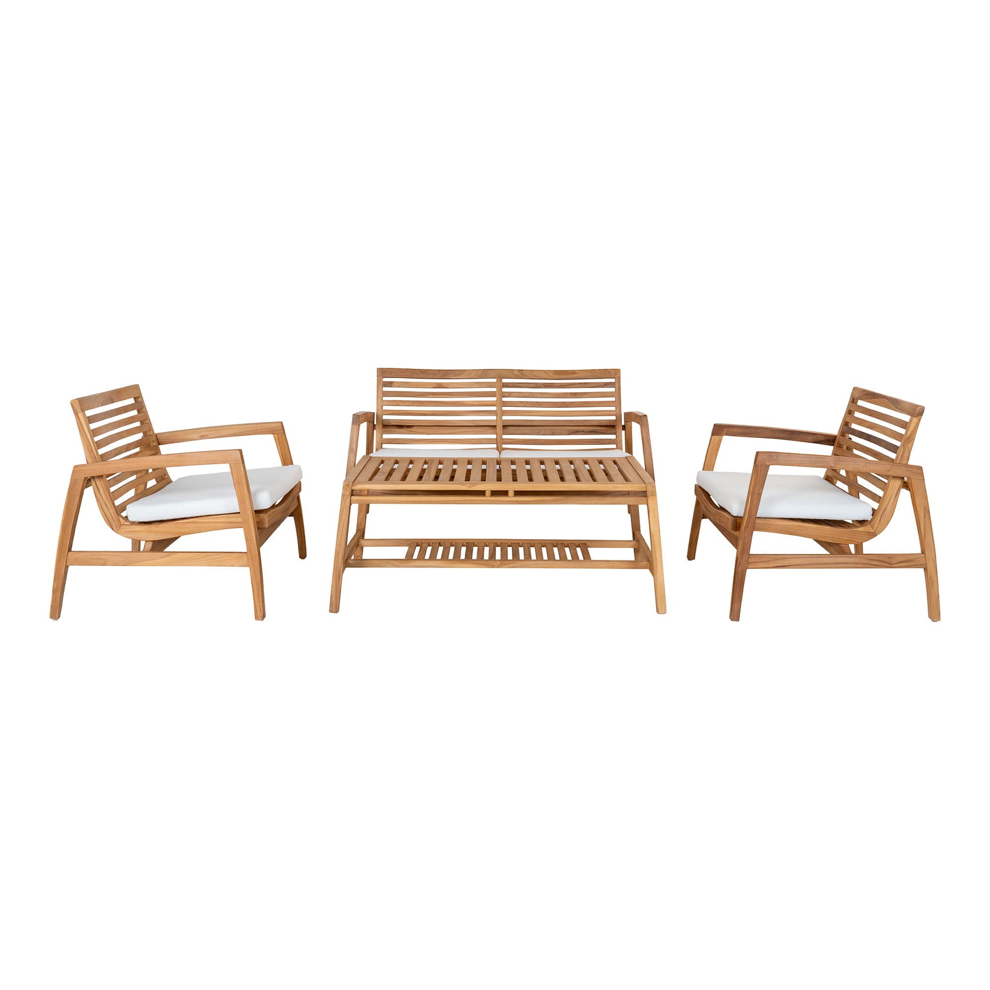 HOUSE NORDIC Santander Loungegrupp - Loungegrupp, teak, inkl. kuddar, naturfärgad