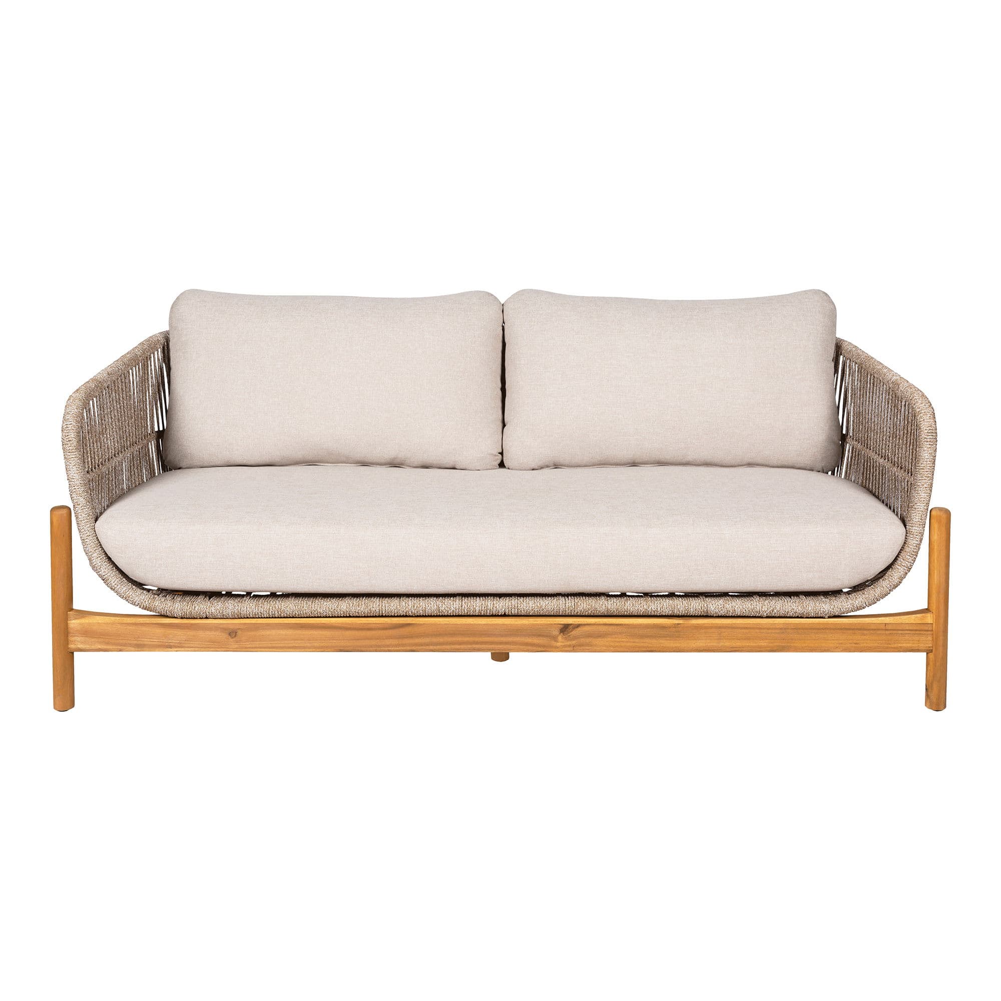 HOUSE NORDIC Terracina Lounge Soffa - Loungesoffa, akacia, beige, inkl. kudde