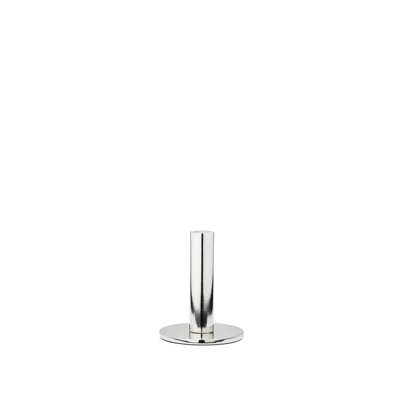 BROSTE COPENHAGEN Maro ljusstake - silverfinish aluminium (H:9,5)