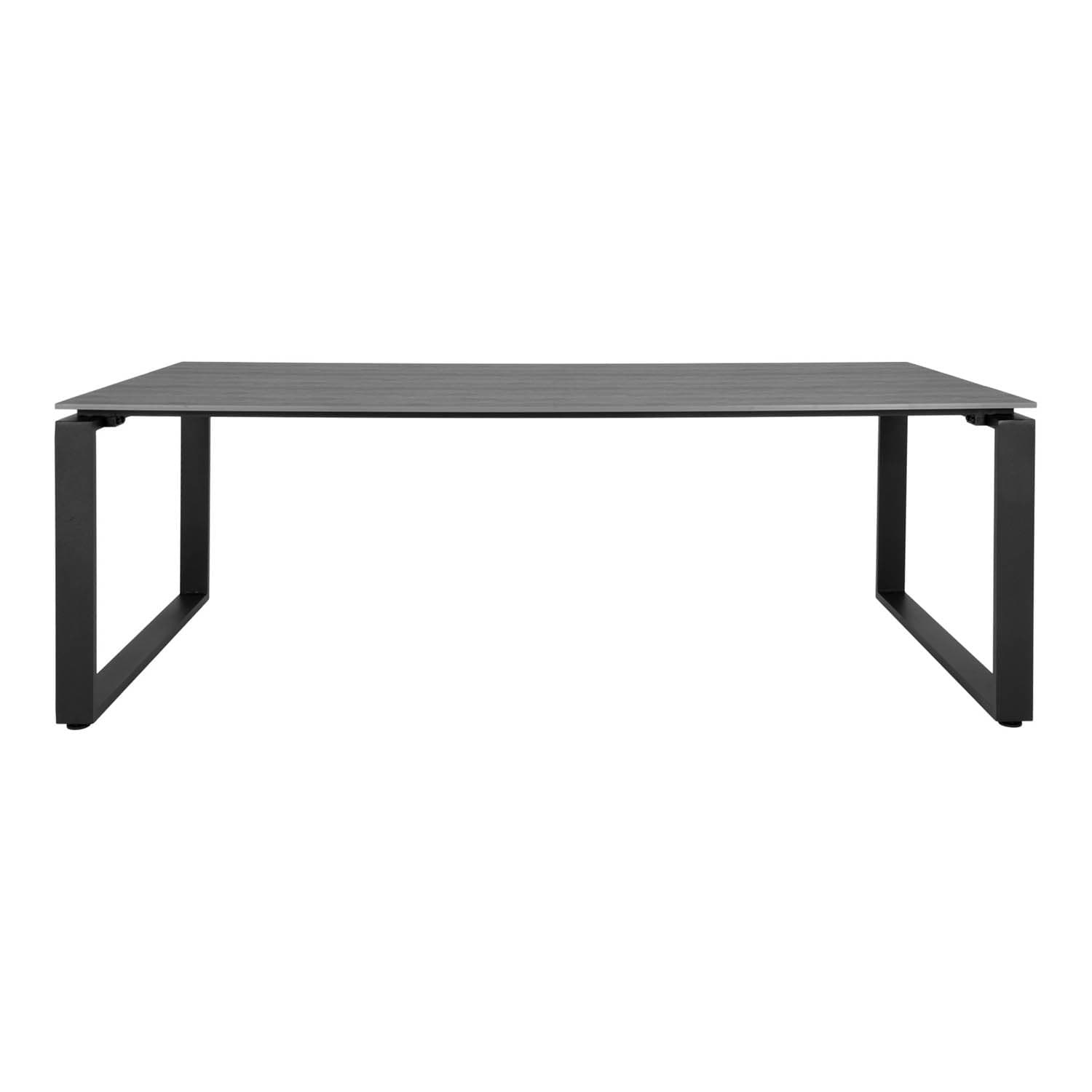 HOUSE NORDIC Denver Trädgårdsbord - Grått Aintwood och Svart Alu (220 x 100 cm)