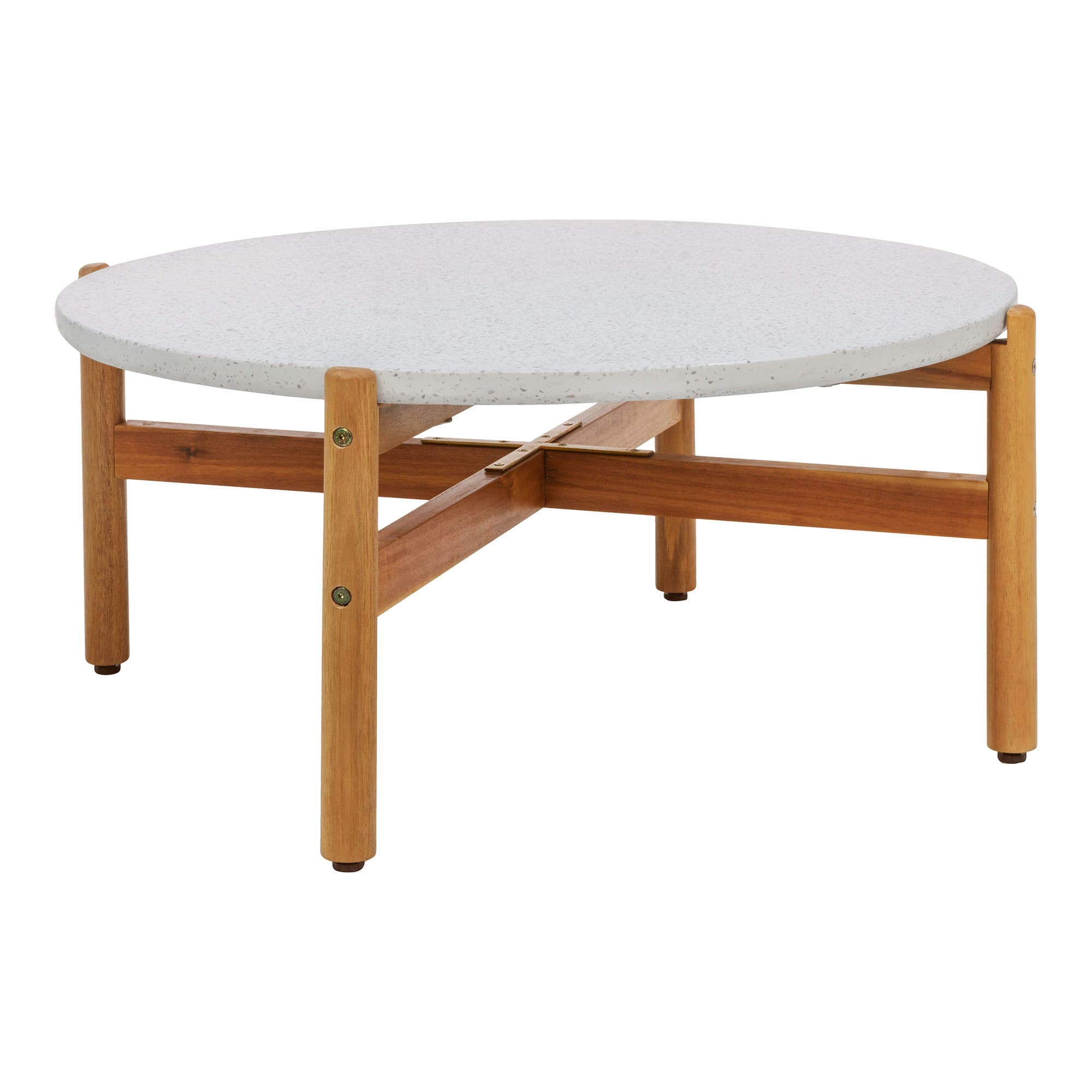 HOUSE NORDIC Terracina soffbord - Soffbord, akacia/terrazzo, naturfärgadø84,5x38,5 cm