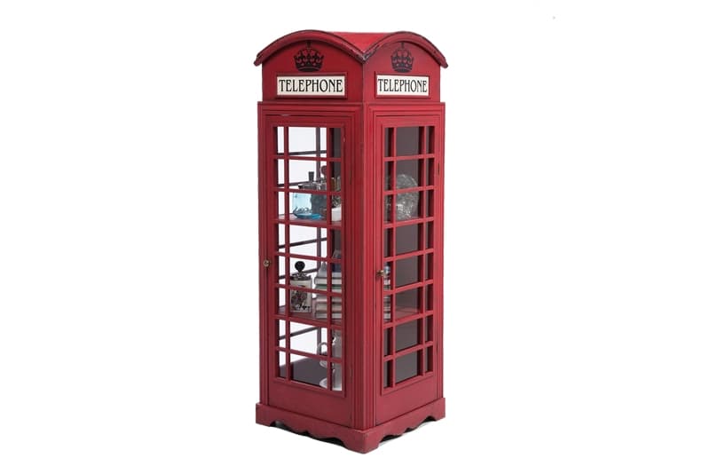 KARE DESIGN London Telefonskåp - Rött Trä