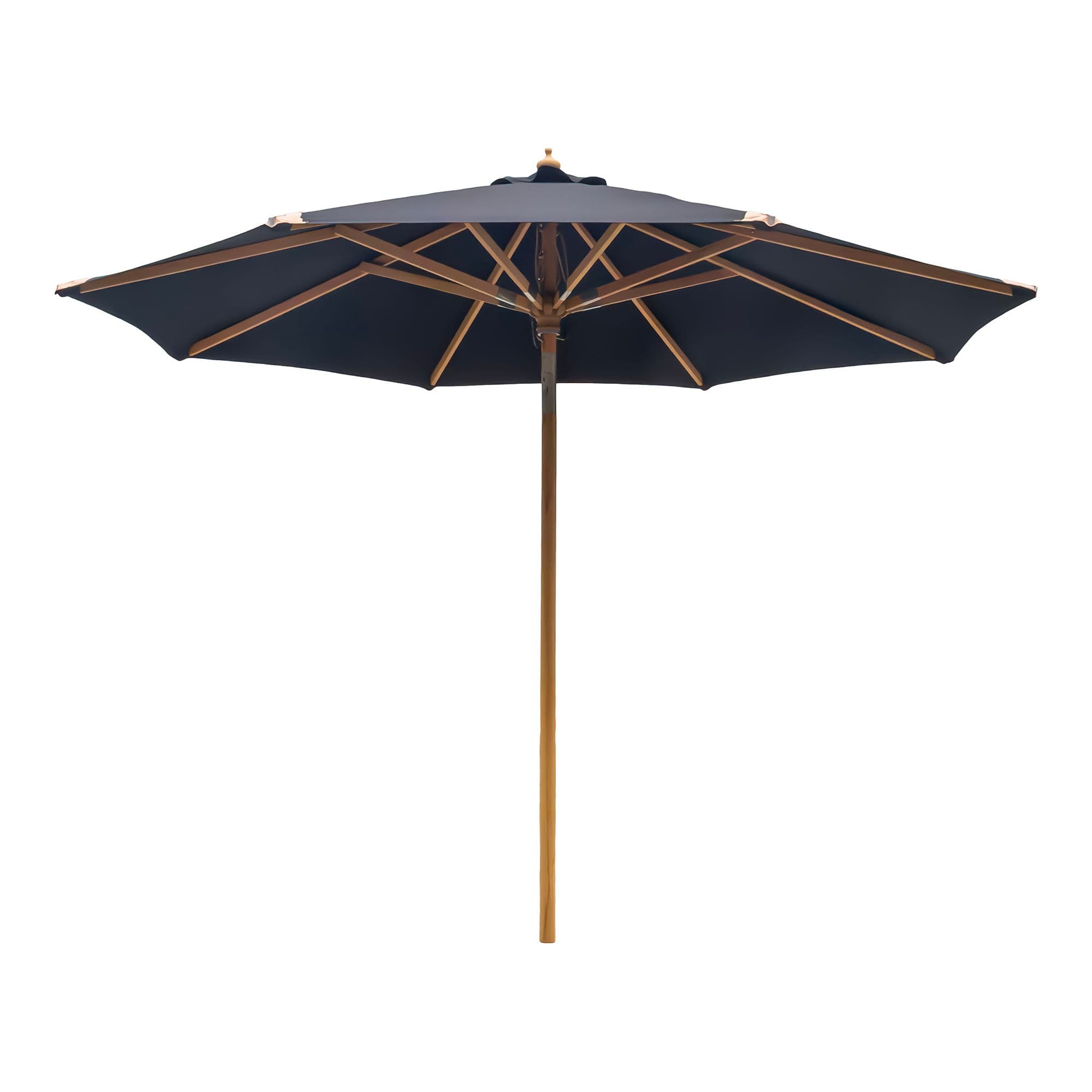 HOUSE NORDIC Parasoll med lutning, träpinne, svart, ø300 cm