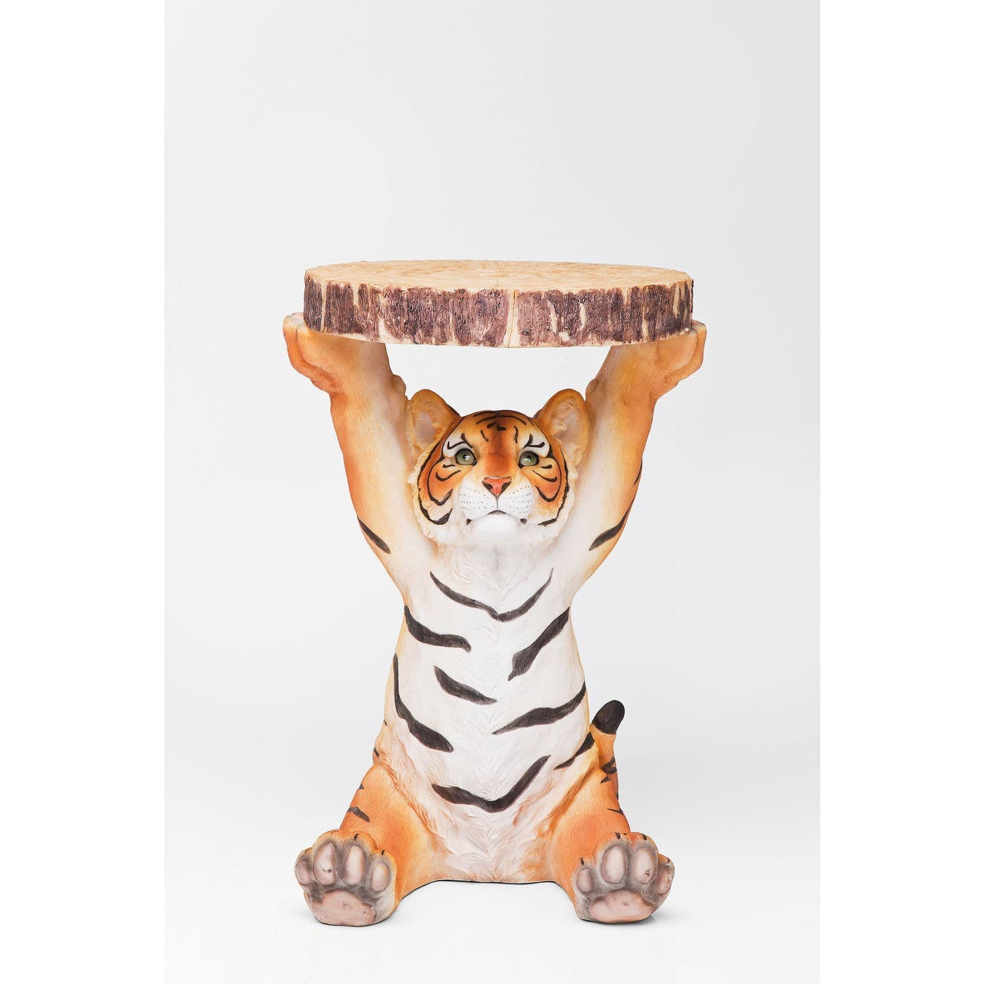 KARE DESIGN Animal Tiger sidobord, runt - polyresin (Ø35)