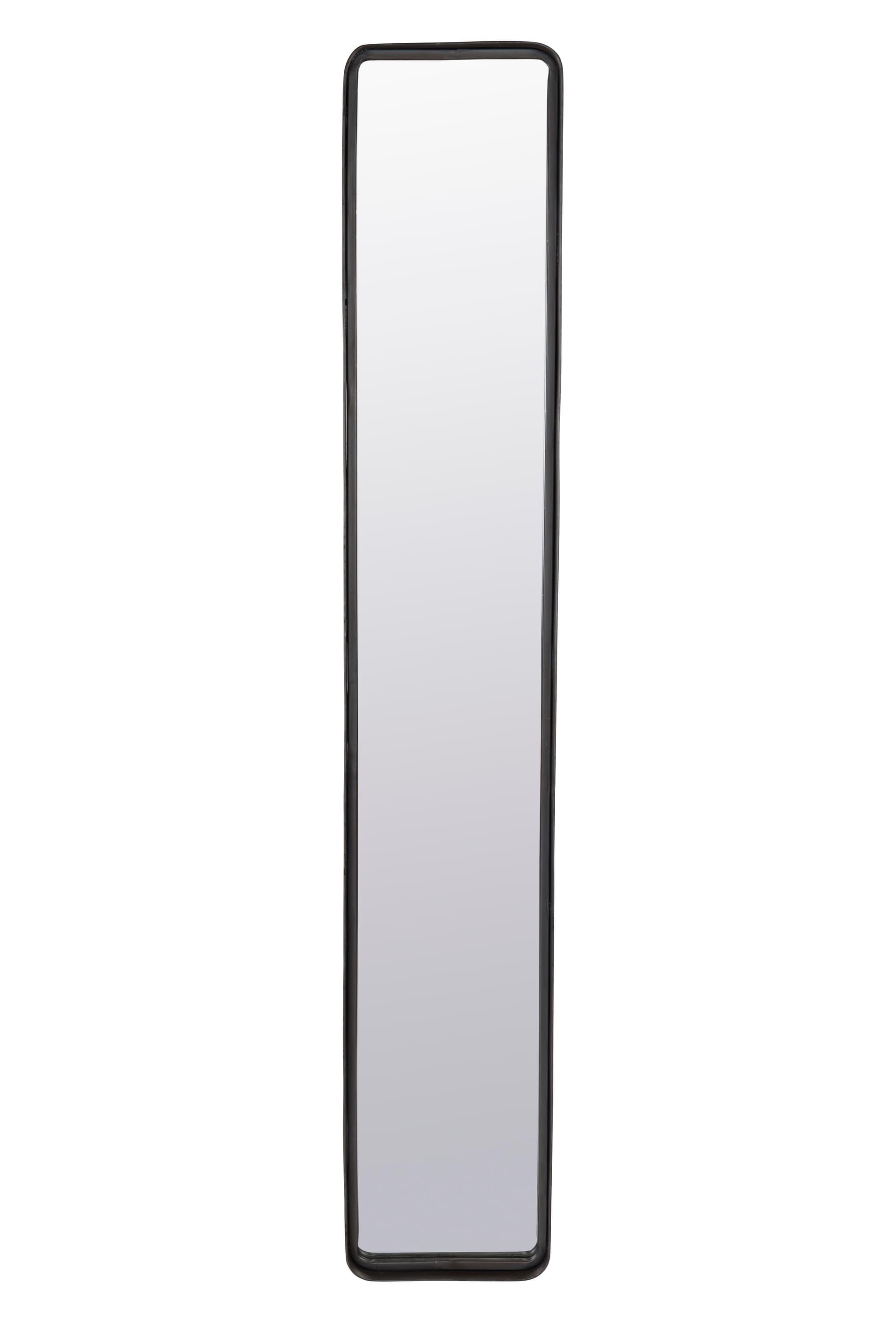 DUTCHBONE Blackbeam väggspegel, rektangulär - spegelglas och svart järn (120x20)