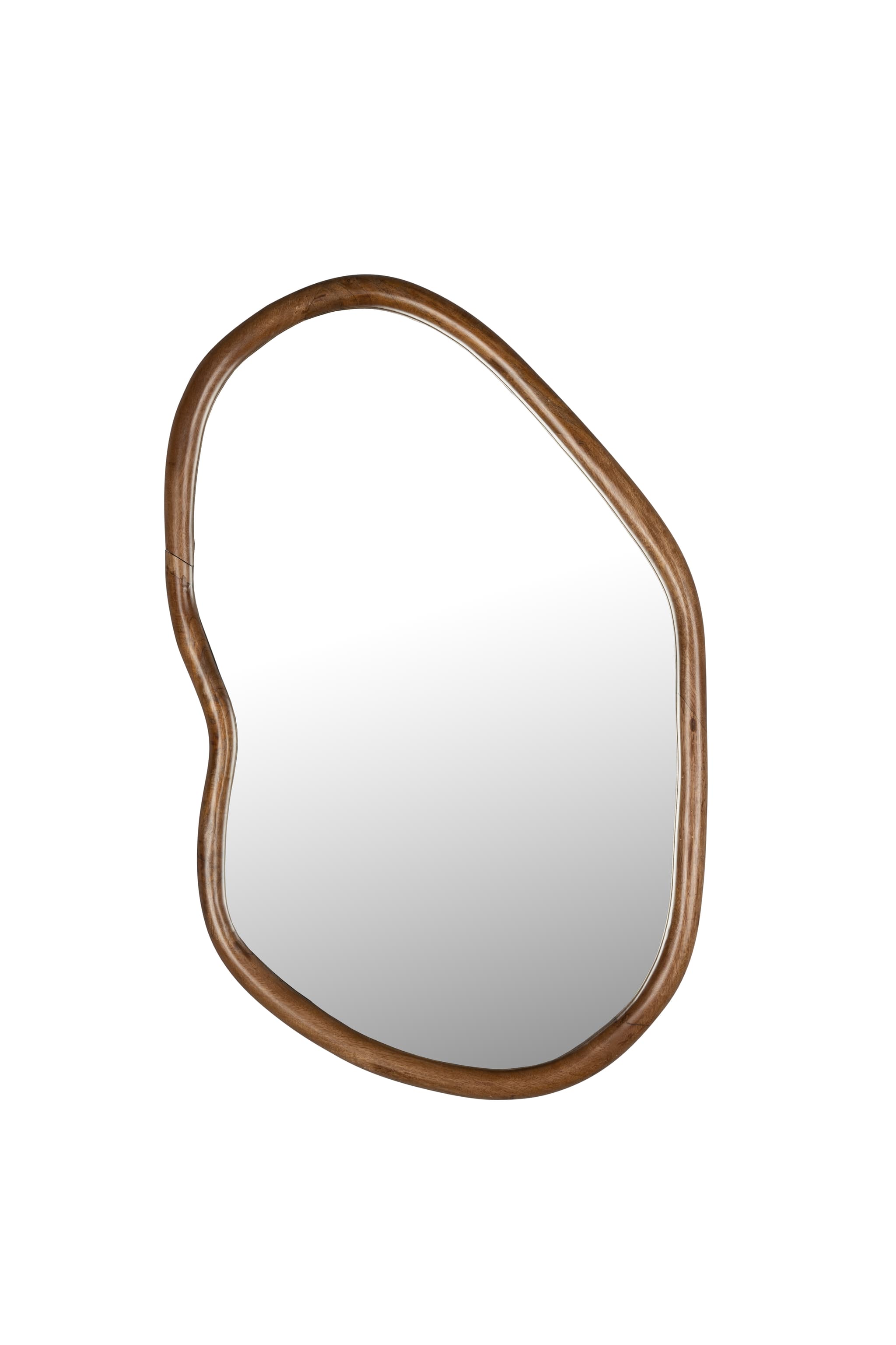 DUTCHBONE Ashley väggspegel, ekologisk - spegelglas och valnötsfärgat mangoträ (100x73)