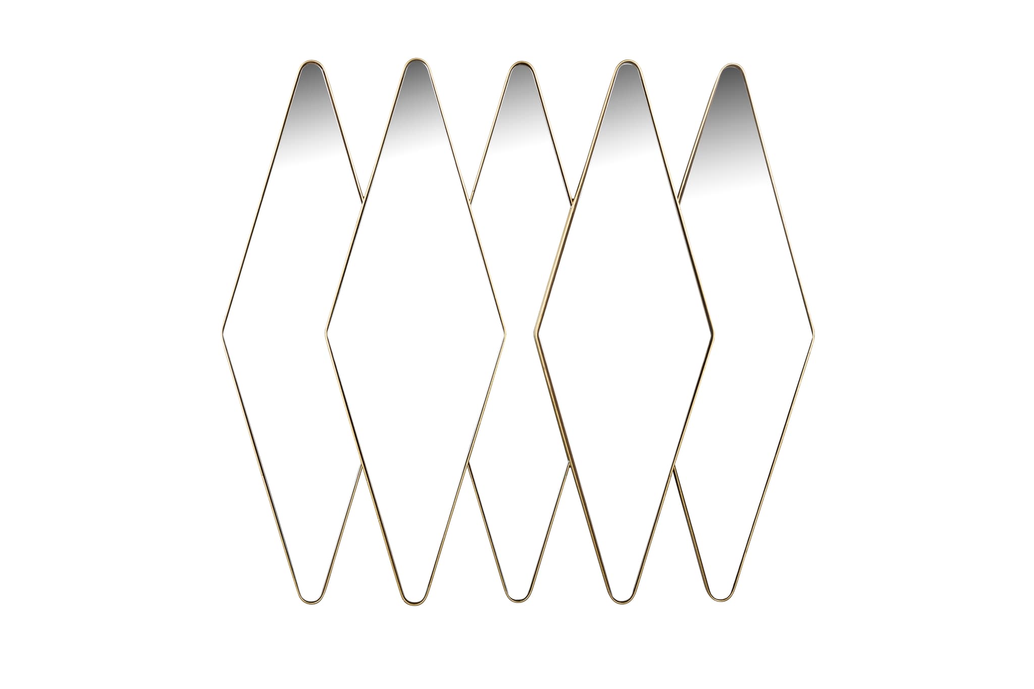 DUTCHBONE Kyoko väggspegel, diamantformad - spegelglas och mässingsjärn (70x77)