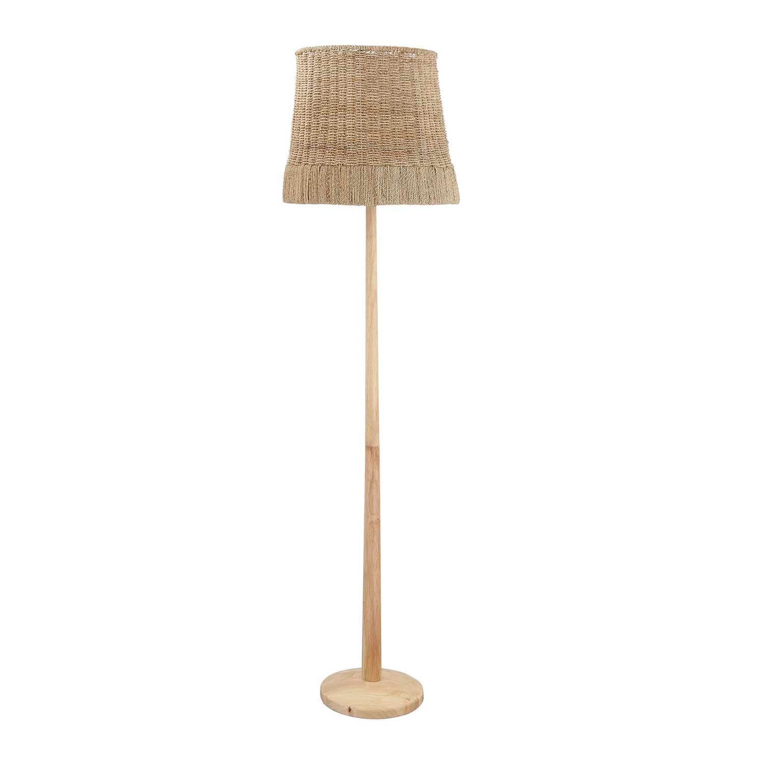 CREATIVE COLLECTION golvlampa - naturlig rotting och gummiträ