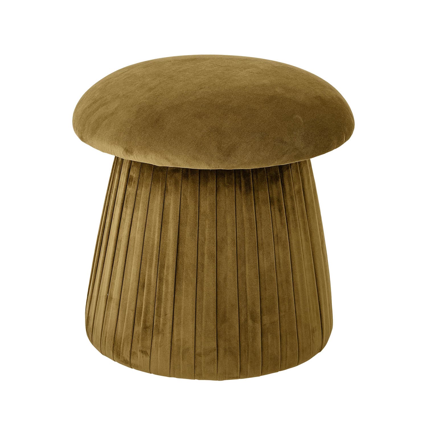 BLOOMINGVILLE rund Roberta-puff - brun polyester (ø44)
