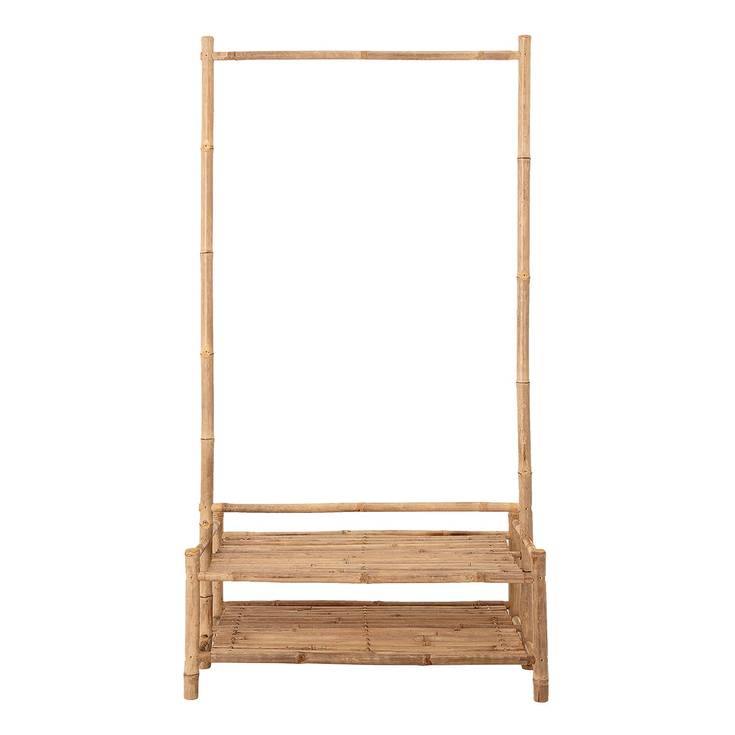 BLOOMINGVILLE MINI klädställ, med hyllor - naturlig bambu