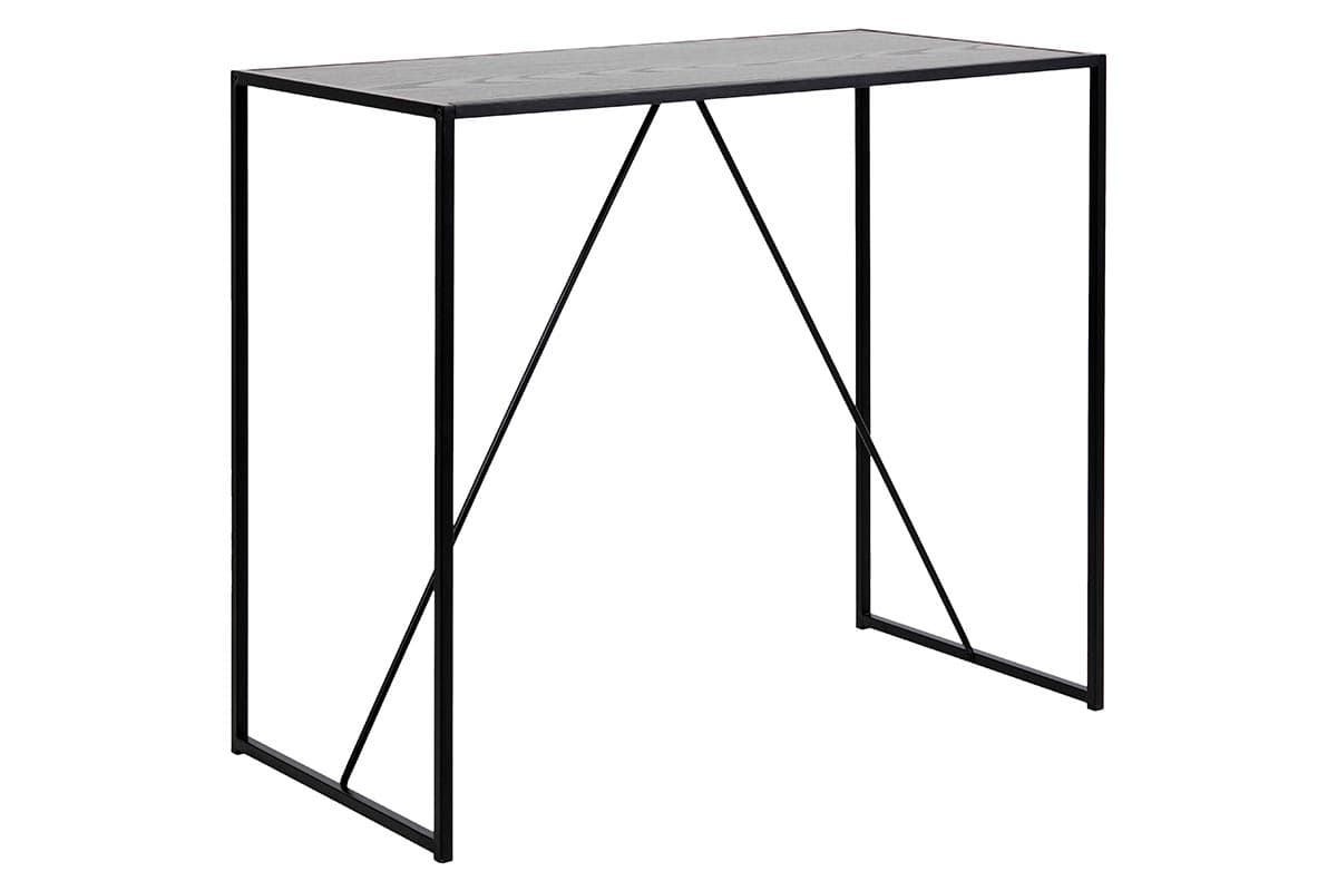 ACT NORDIC Seaford Barbord - Svart Askmelamin / Metall, Rektangulärt (120 x 60 cm)