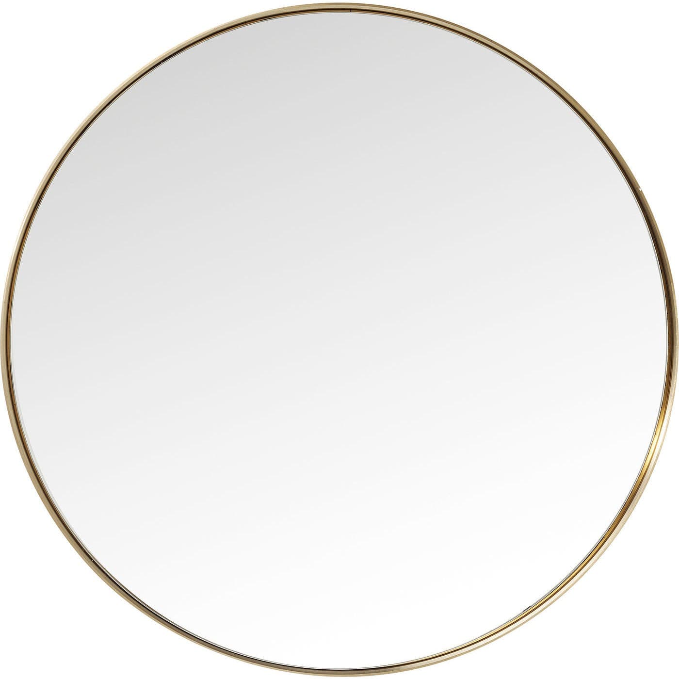 KARE DESIGN Curve Rund Spegel - Spegelglas och Mässing, Runt (Ø 100 cm)