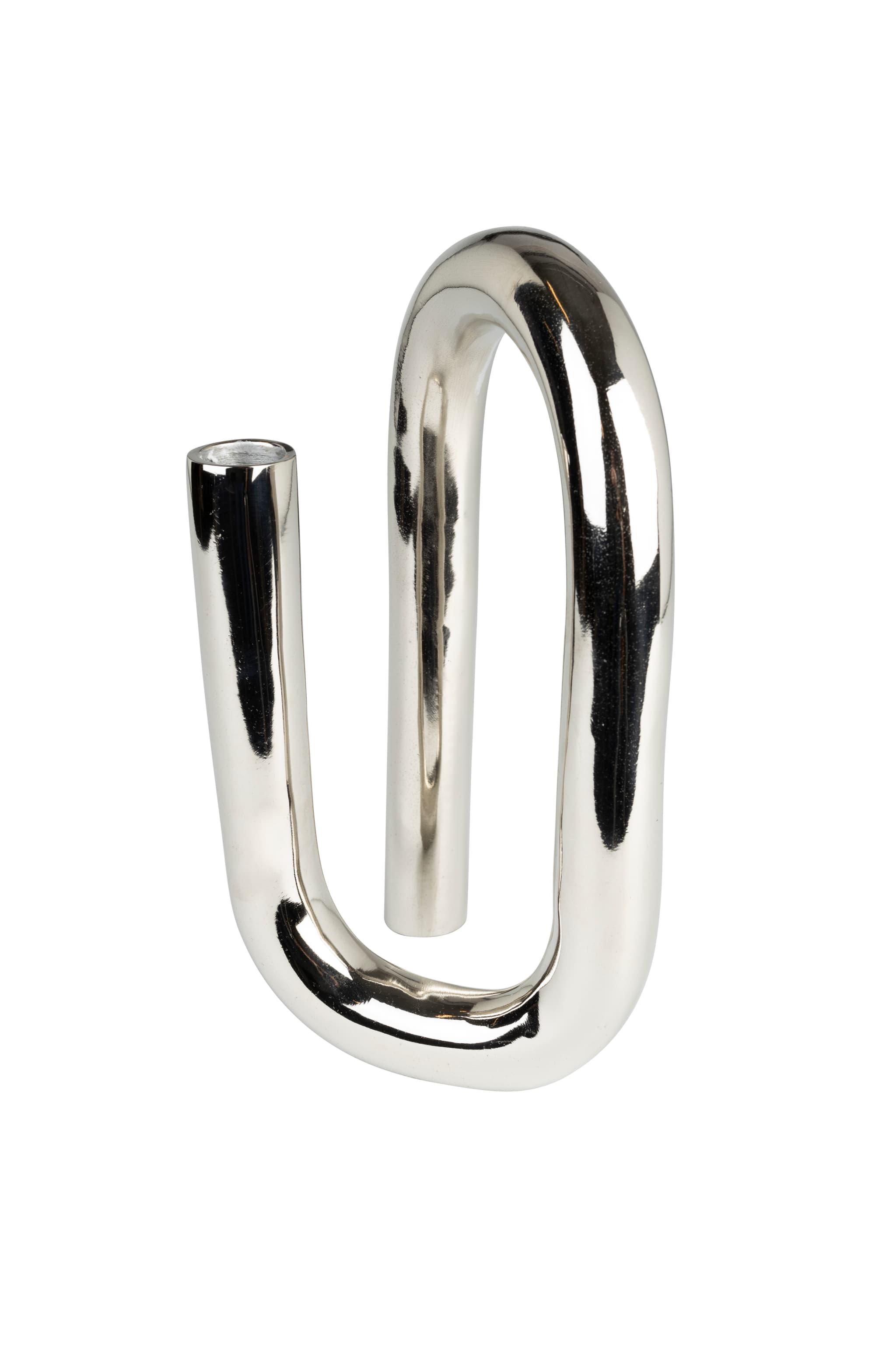 ZUIVER Tubo ljushållare L - blank silver aluminium