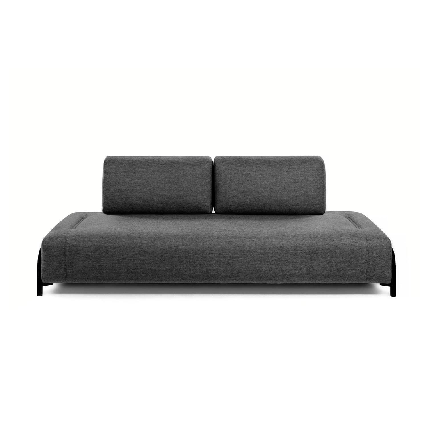 KAVE HOME Compo 3-sits Soffa - Mörkgrått Tyg och Metall