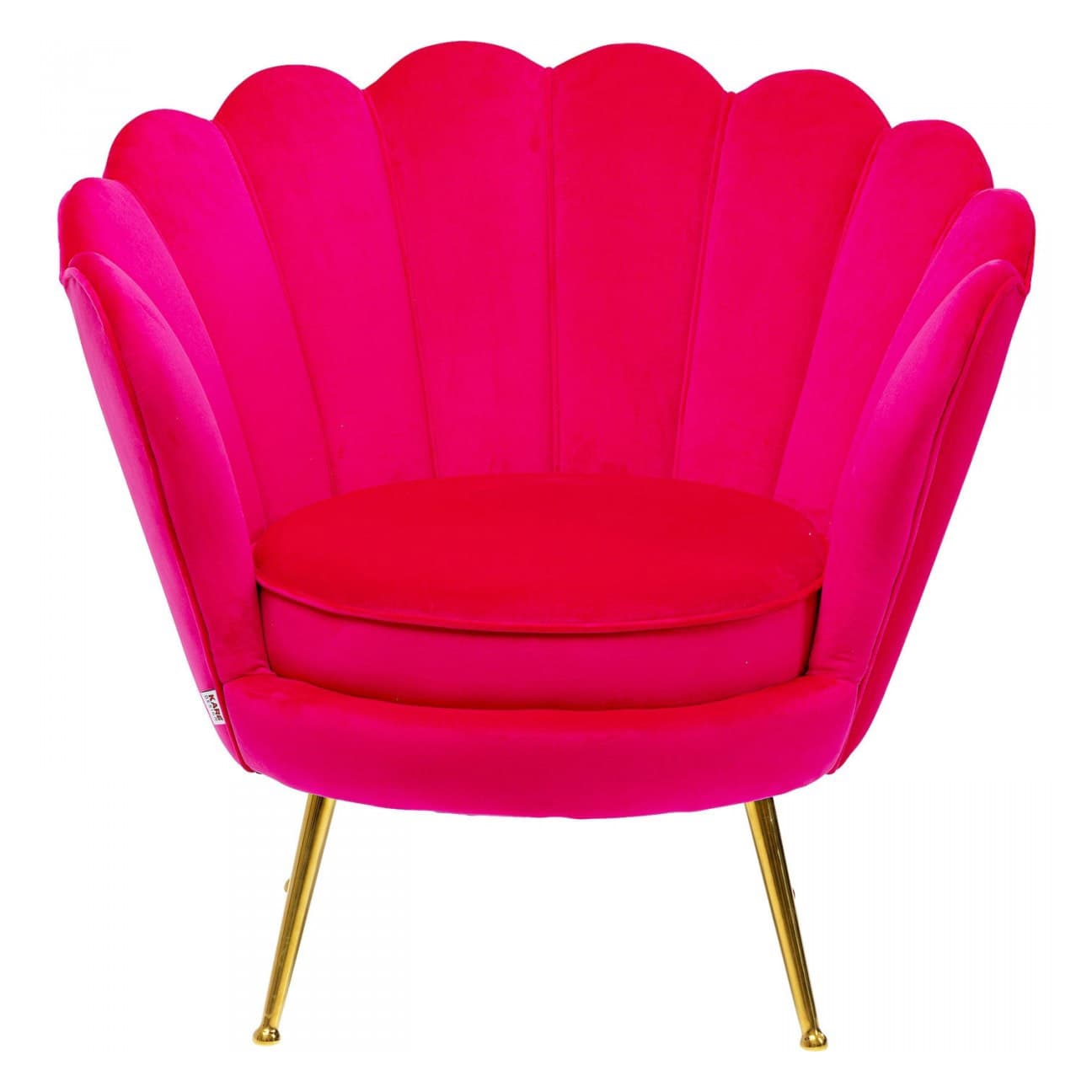 KARE DESIGN Vatten Lily Rosa Fåtölj, med Armstöd - Rosa Polyester och Stål