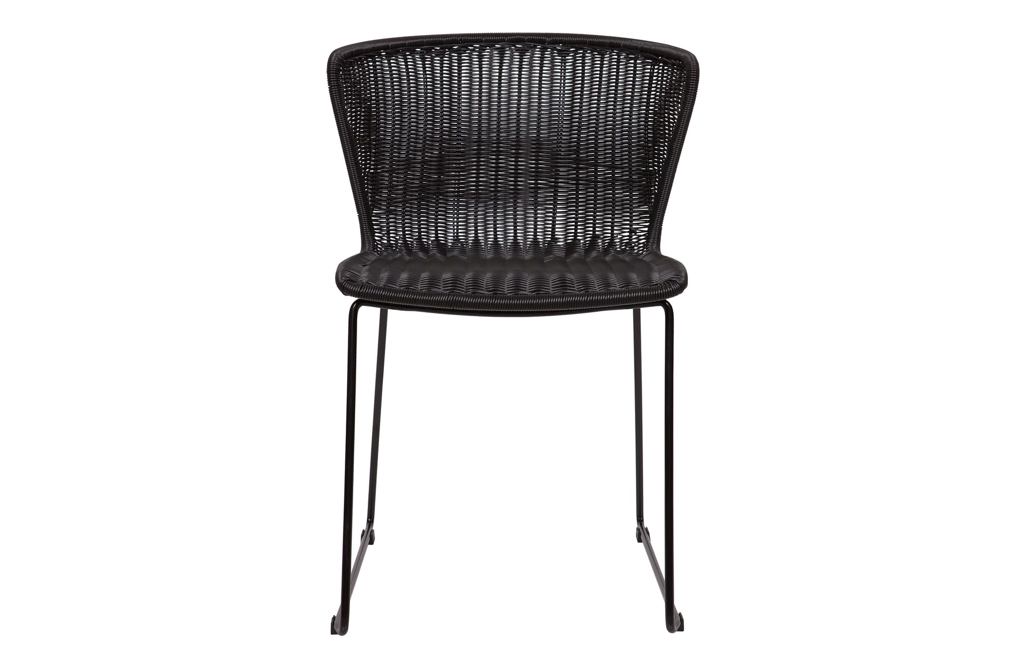 WOOOD Wings matstol - svart polyeten och svart metall