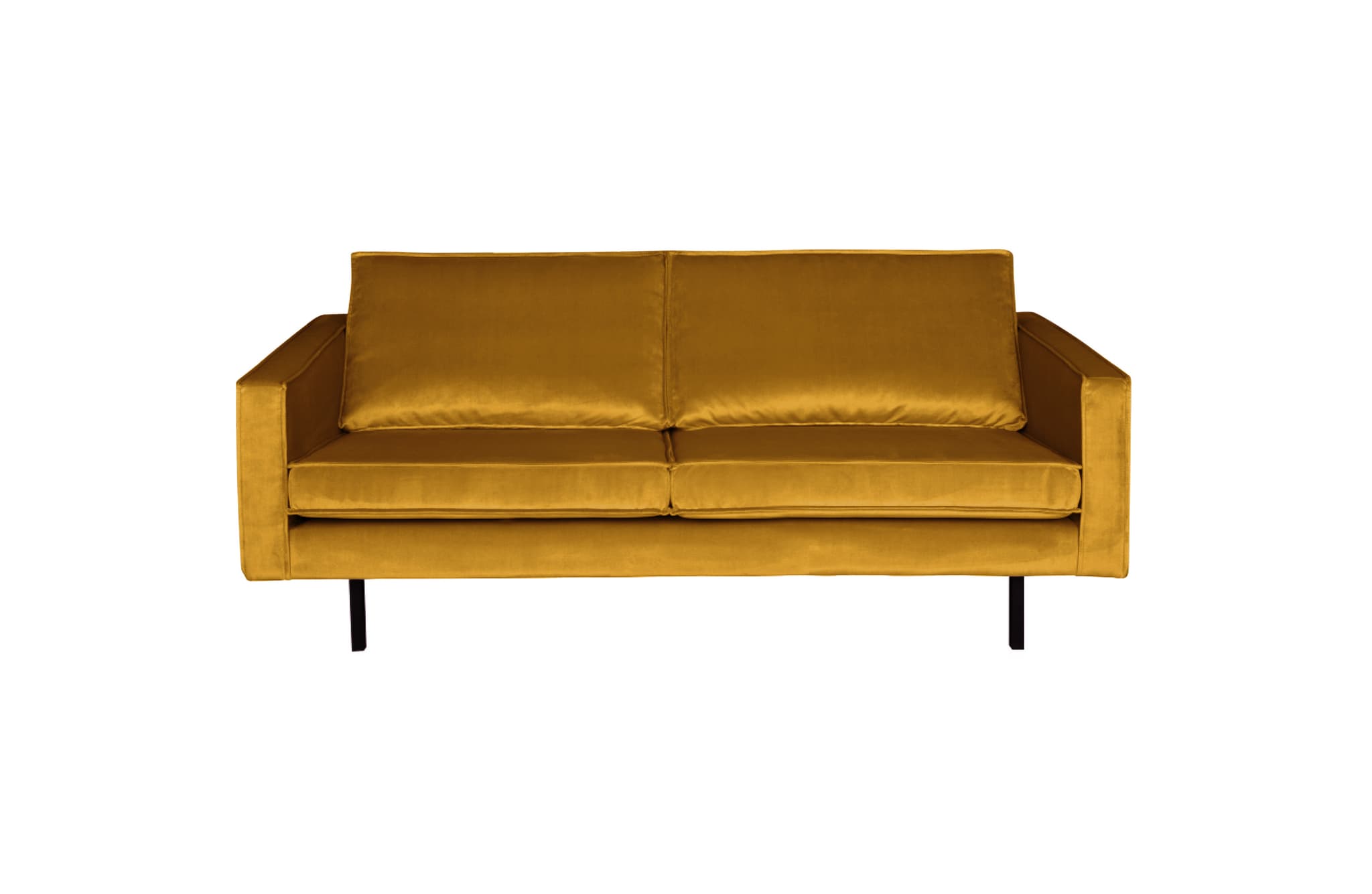 WOOOD Rodeo 2,5 sits soffa - ockra sammet