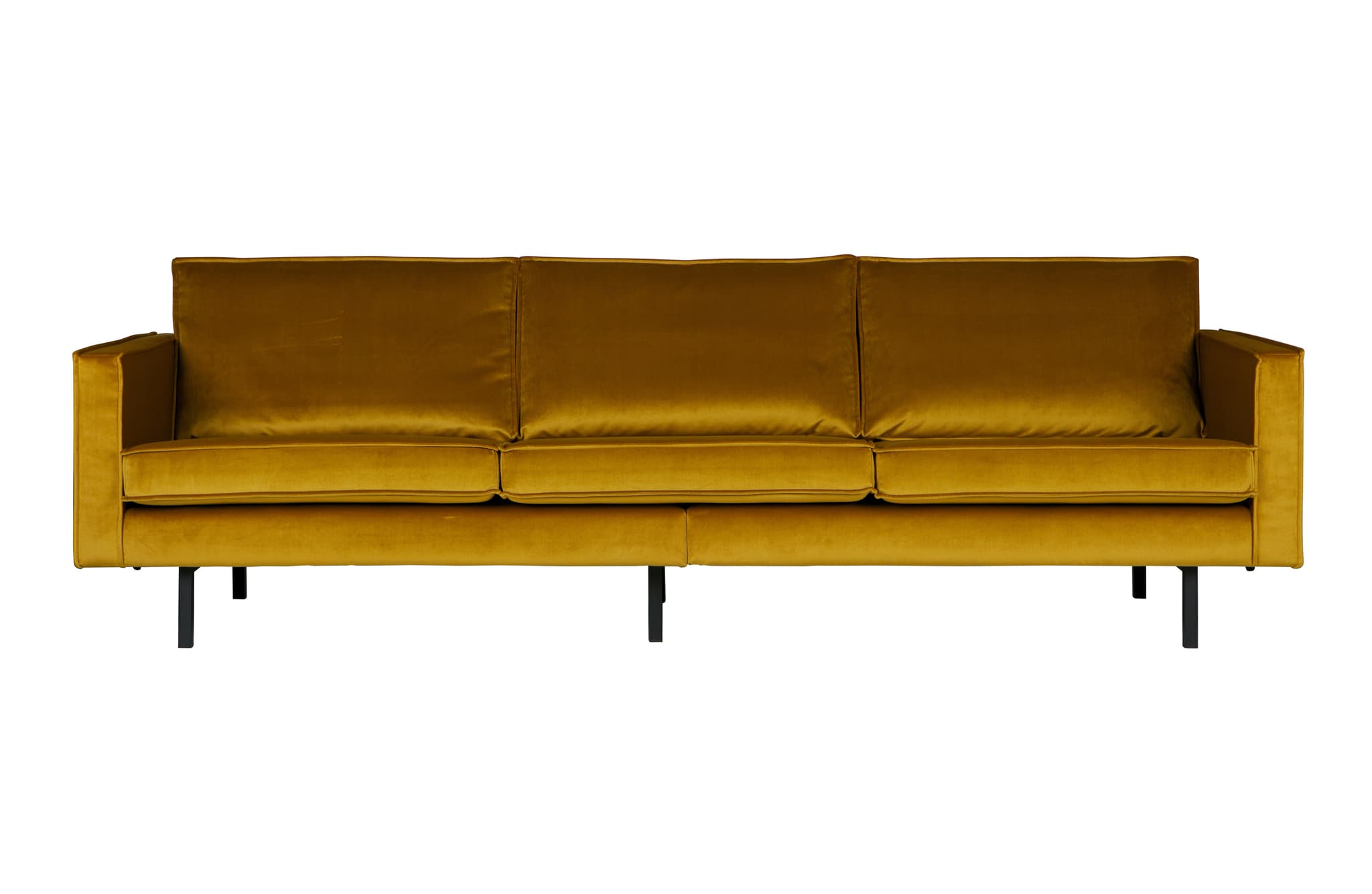 WOOOD Rodeo 3-sits soffa - ockra sammet